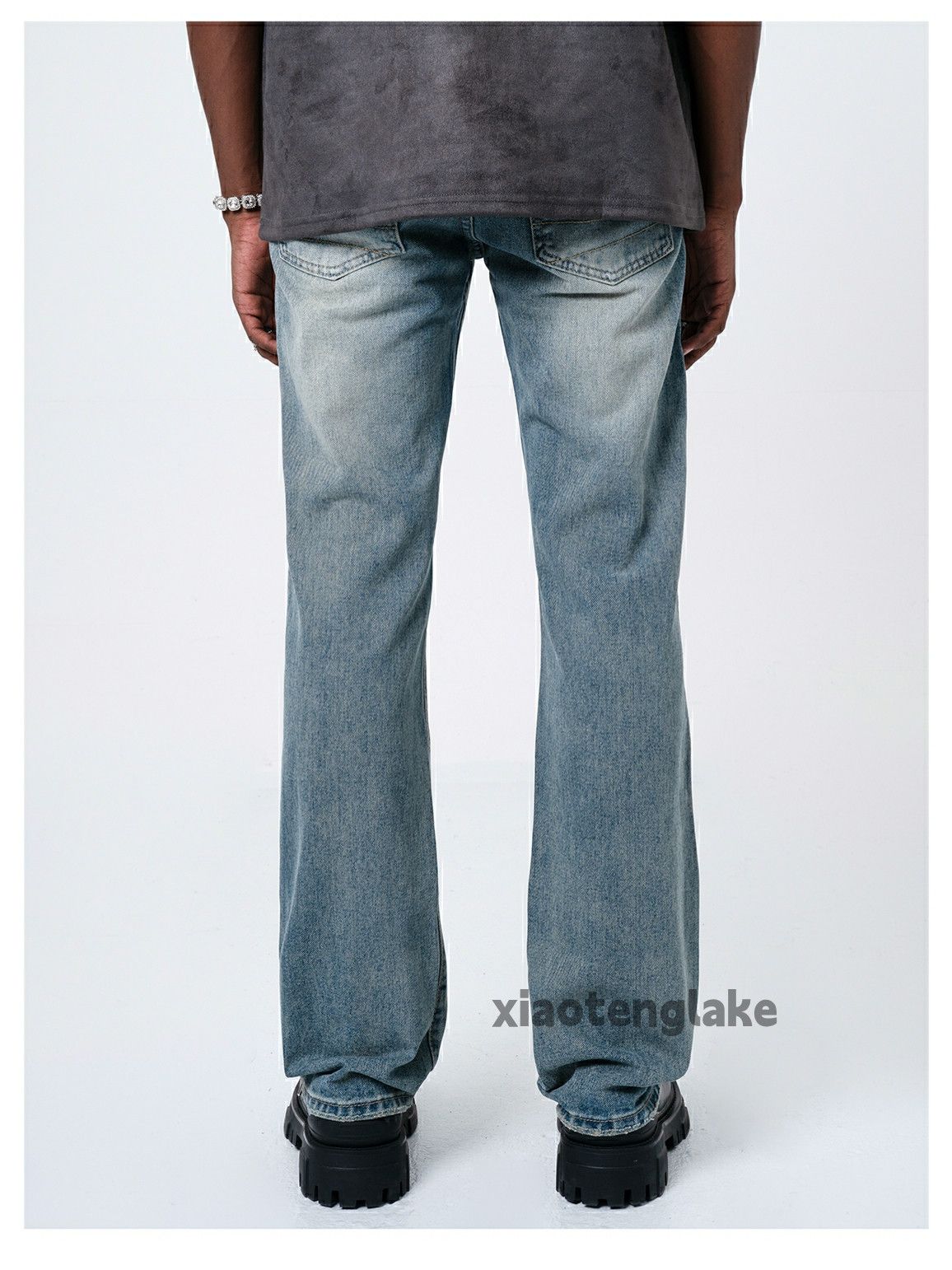 Jean × Vintage washed faded carpenter double knee skate hiphop jeans Size US 28 / EU 44 - 2 Thumbnail