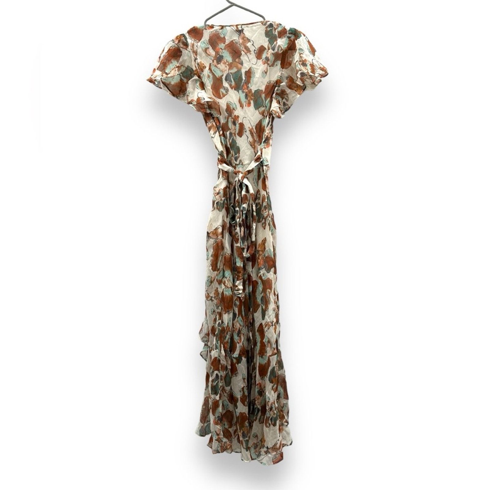 Tanya Taylor RTR Tanya Taylor Blaire Silk Floral Print Midi Wrap Dress 0 Size XS / US 0-2 / IT 36-38 - 6 Thumbnail
