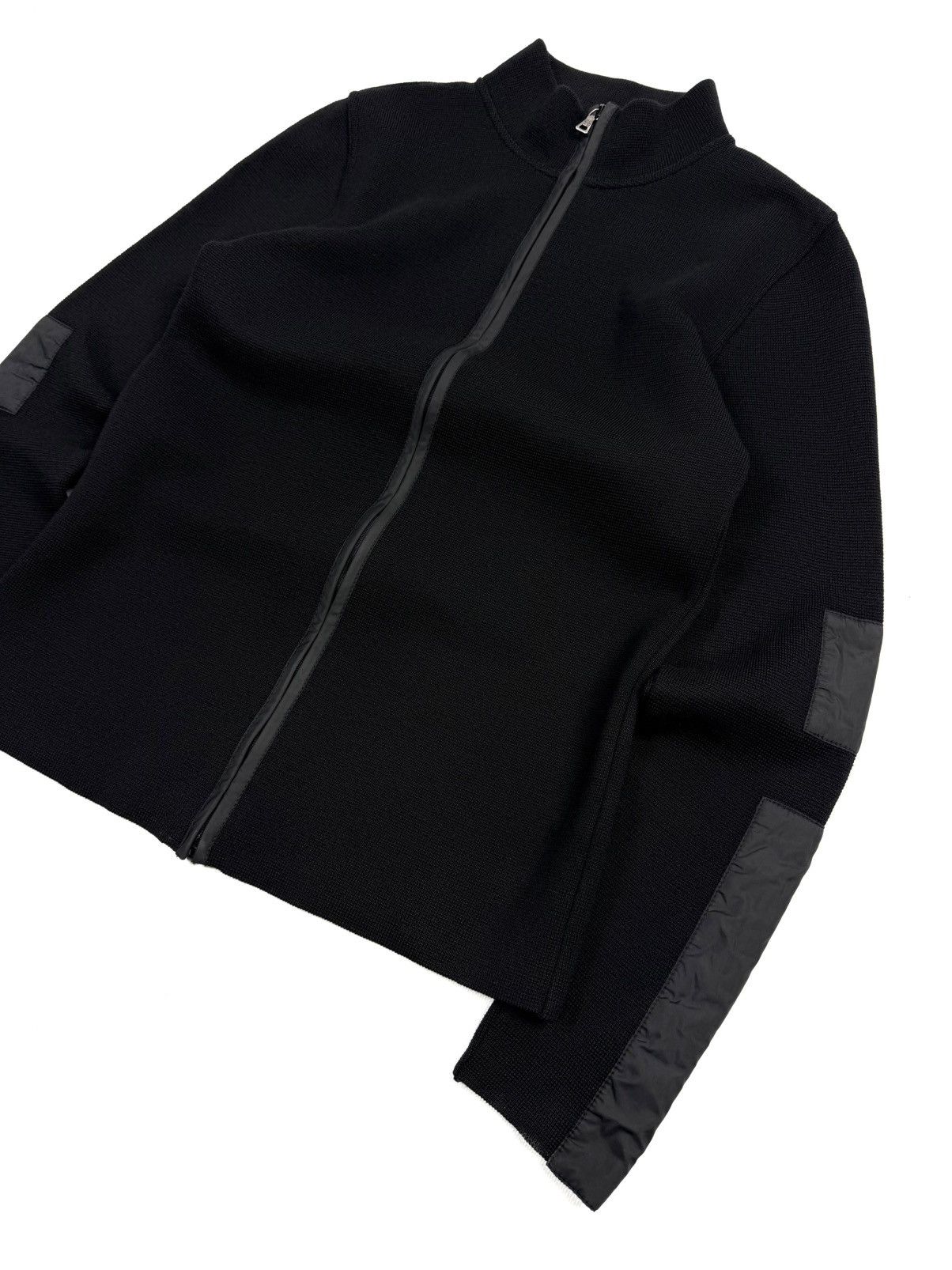 Prada Prada Wool Knit Full Zip Sweater Nylon Panels Black Women’s Size S / US 4 / IT 40 - 5 Thumbnail