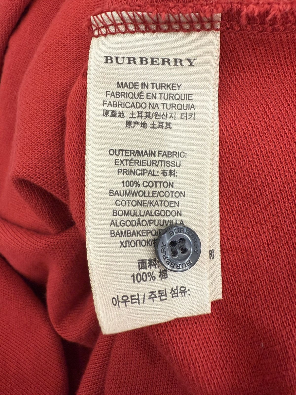 Burberry Burberry Red Polo T-Shirt Size US S / EU 44-46 / 1 - 9 Thumbnail