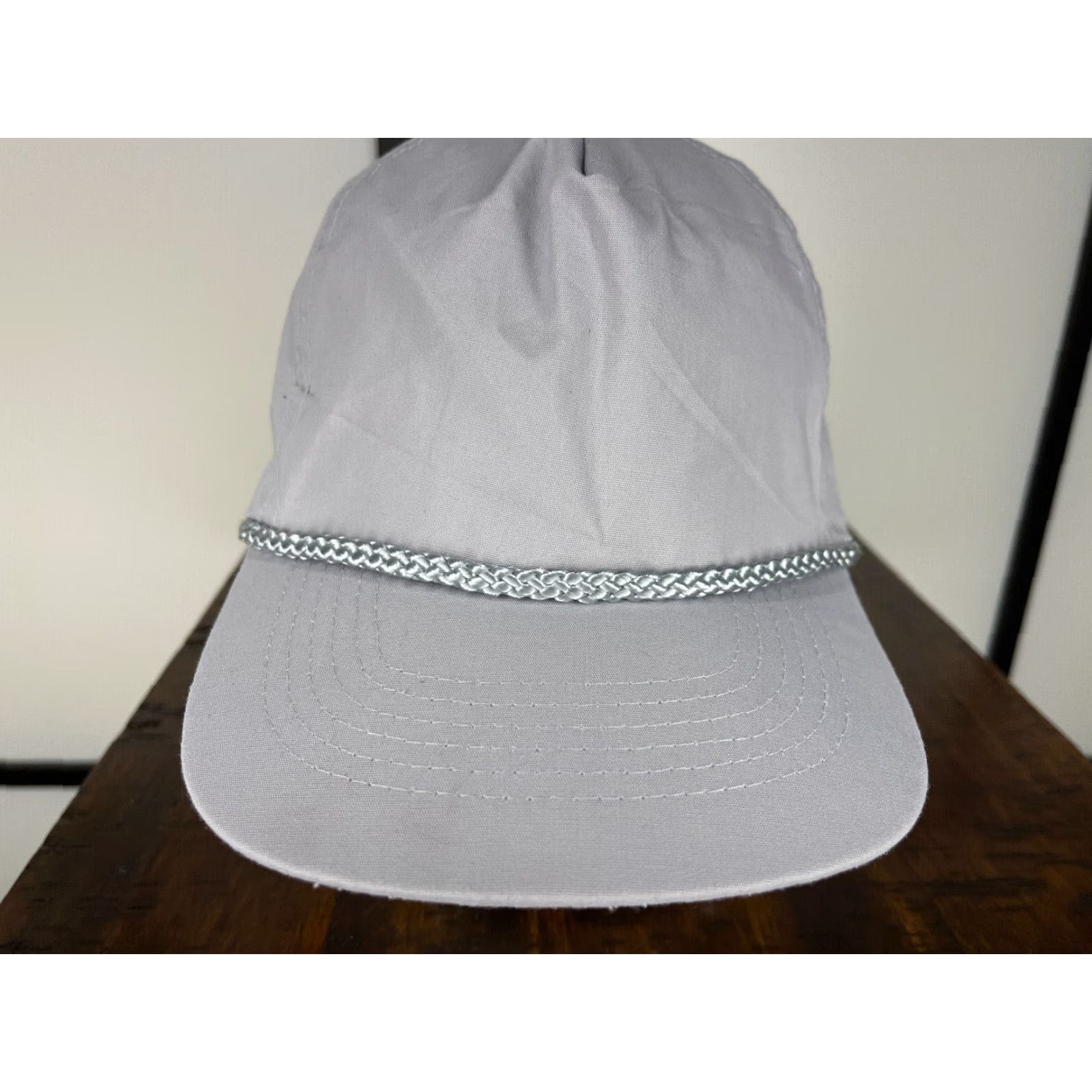 Vintage VINTAGE KC Collections Hat Cap Snap Back Adult One Size Gray Nylon 90s Look Rope Size ONE SIZE - 3 Thumbnail