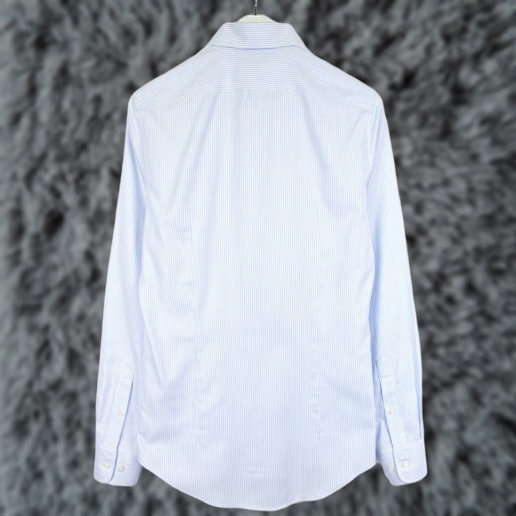 Suitsupply Suitsupply Try On Extra Slim Fit Formal Shirt Men's 38L / 15L Pinstripe Blue Shirt Dress Shirt Mens Slim Fit Blue Pinstripe 38L 15L Size 38L - 1 Thumbnail