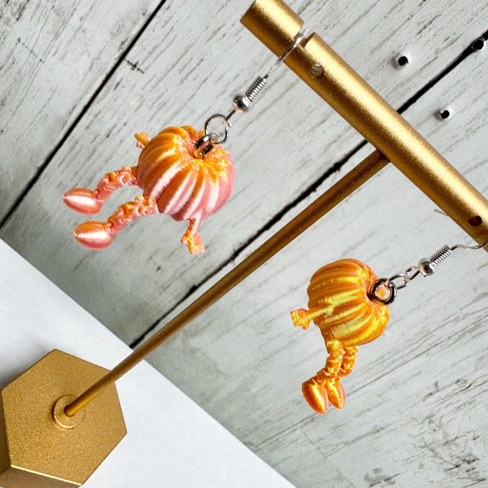 Other 3D Printed Pumpkin Earrings – Cute Fall Sitting Pumpkins Size ONE SIZE - 5 Thumbnail