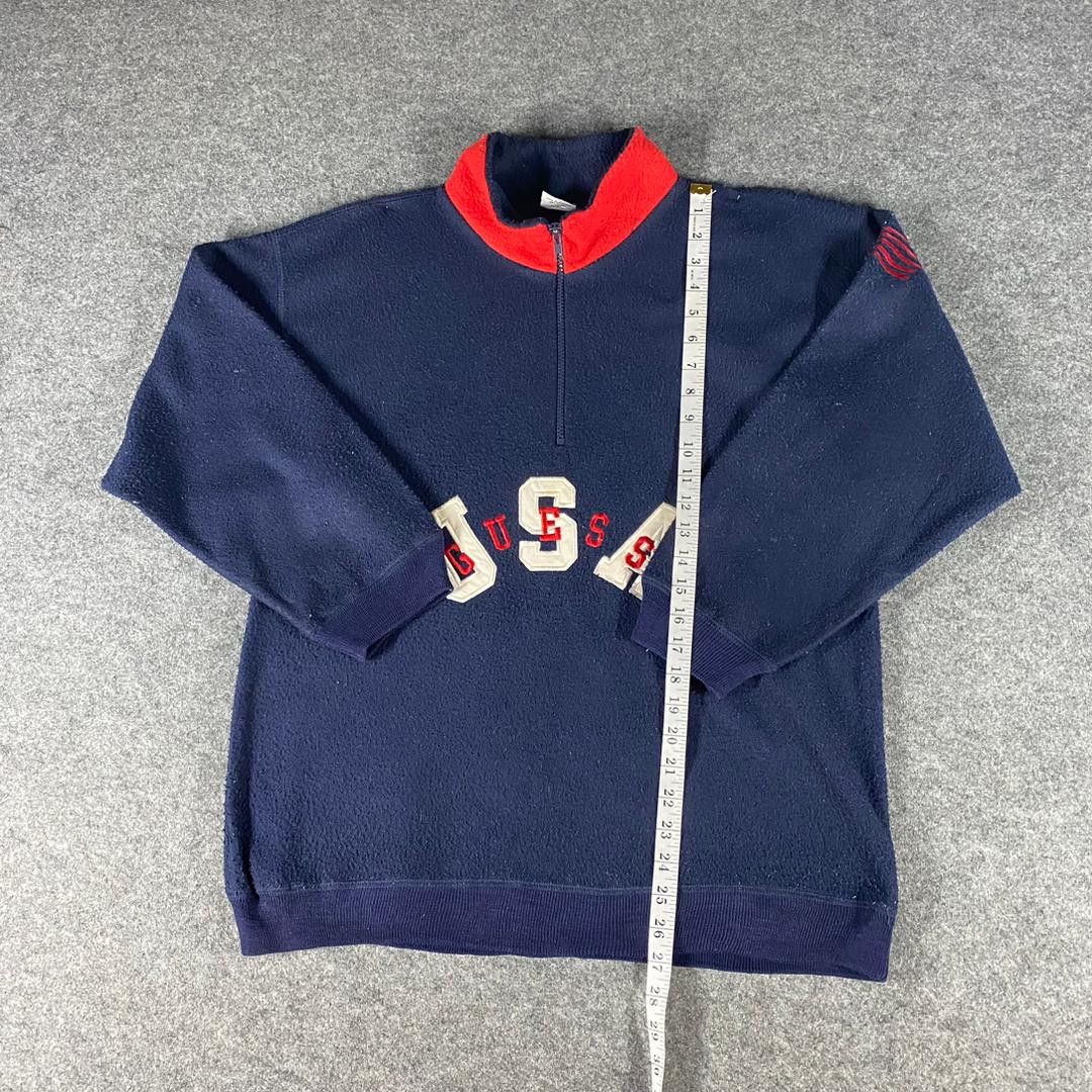 Guess Vintage 90s Guess Polartec Half Zipper Sweatshirt Size US L / EU 52-54 / 3 - 6 Thumbnail