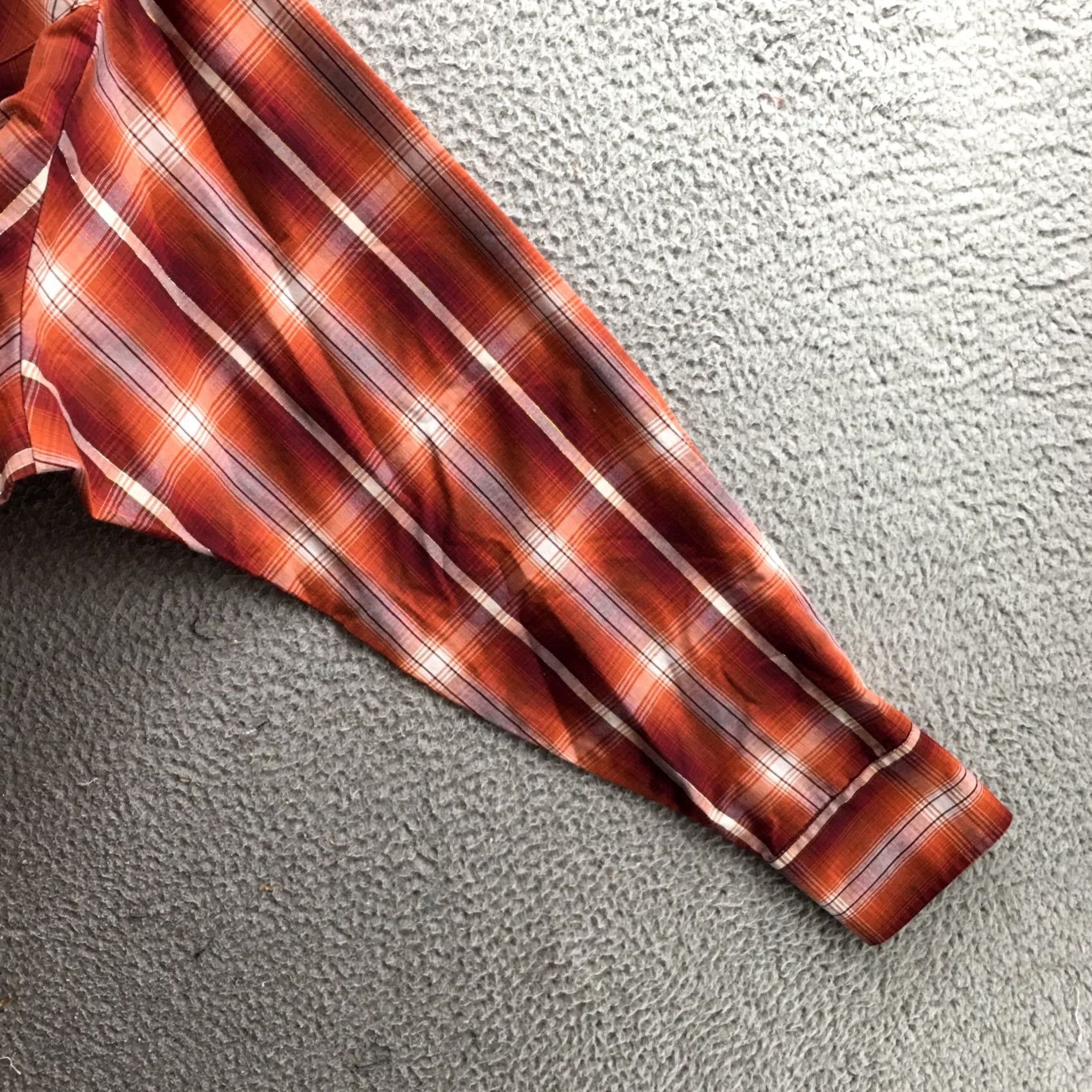 Vintage Ely Cattleman Button Up Shirt Mens XXL Tall Orange Plaid Long Sleeve Collared Size US XXL / EU 58 / 5 - 6 Thumbnail