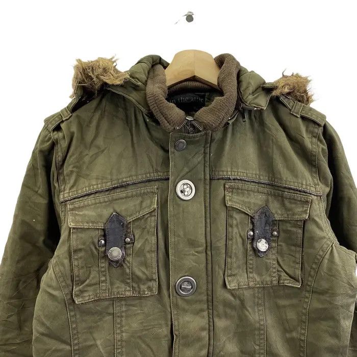 In The Attic Vtg IN THE ATTIC Rocker Garment Parka Green Trench Heavy Size L / US 10 / IT 46 - 2 Thumbnail