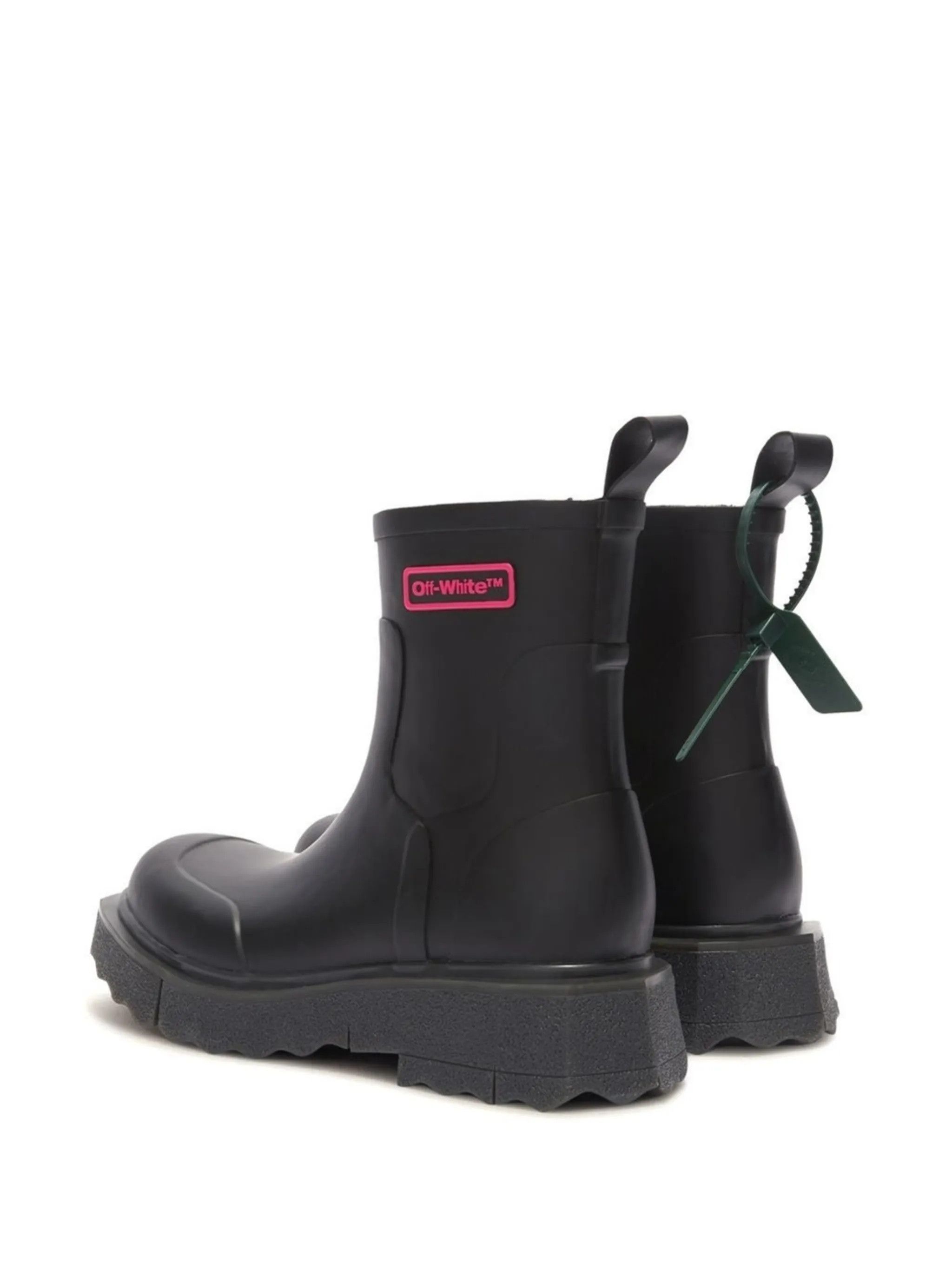 Off-White o1y0225 Logo Ankle Boots in Black Size US 12 / EU 45 - 3 Thumbnail