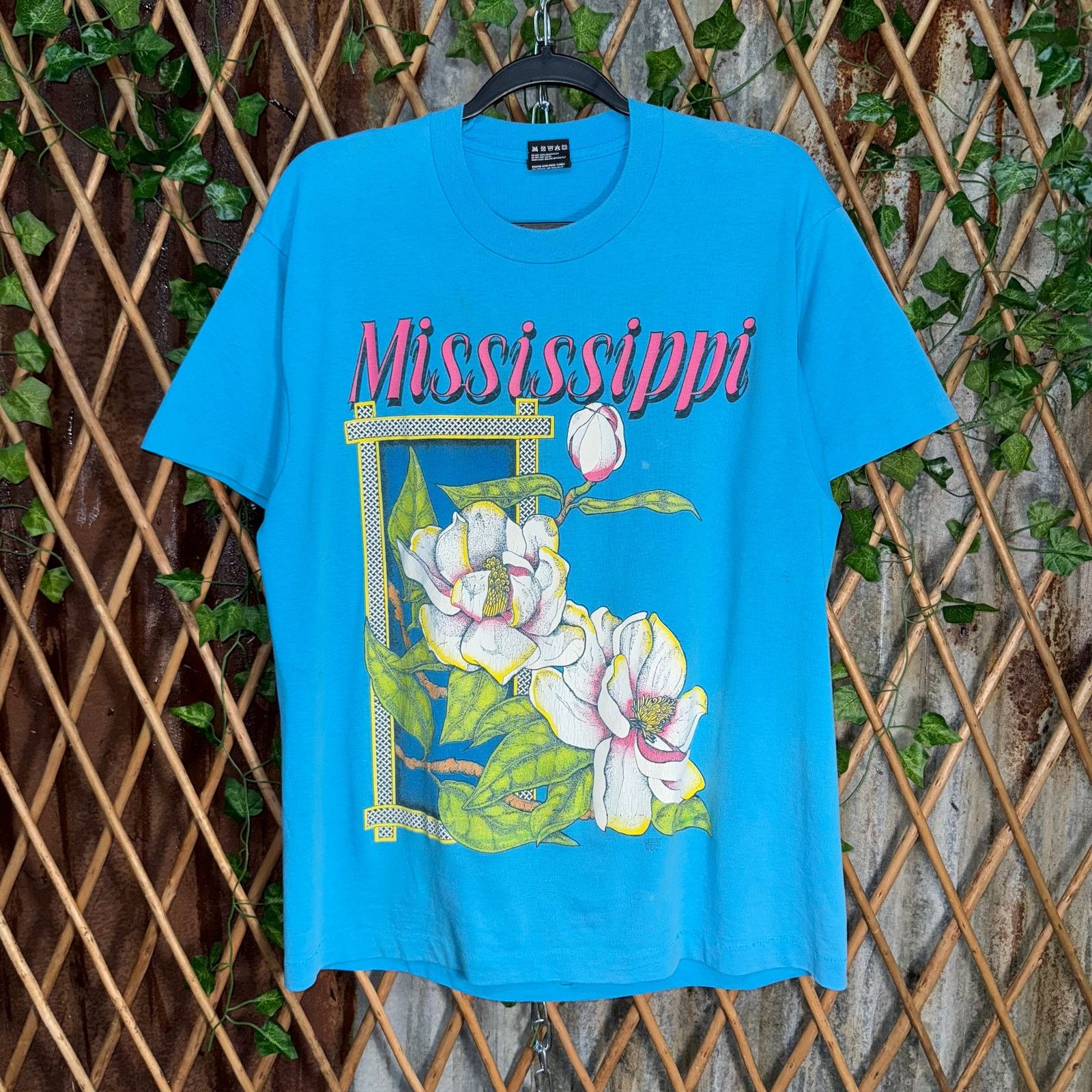 Fruit Of The Loom Vintage Y2K Mississippi 1990s single stitch tourist t-shirt Size US L / EU 52-54 / 3 - 1 Thumbnail