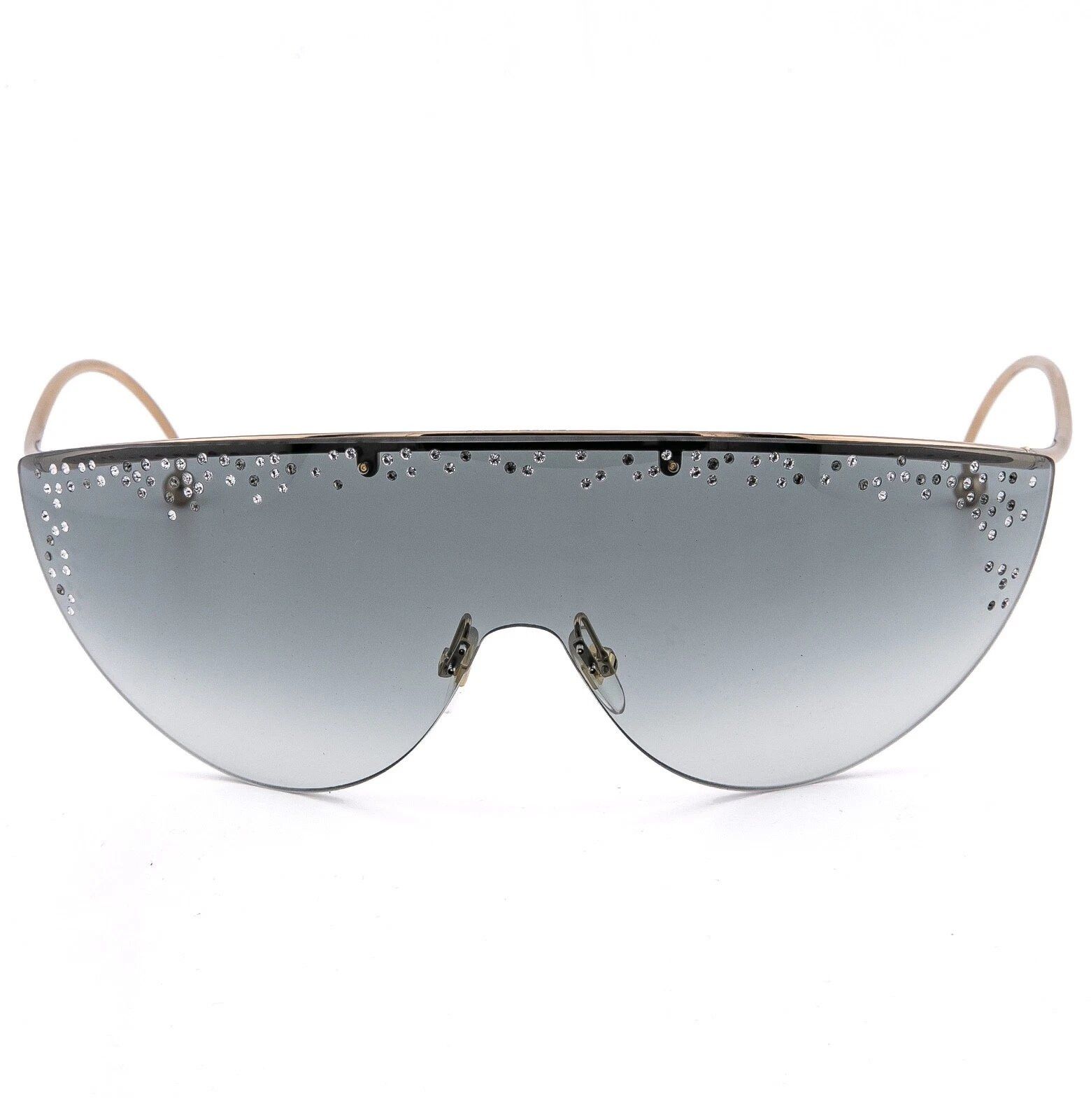 Givenchy GIVENCHY GV7152s Ariana 7152 Gold Gray Crystal Mask Runway Size ONE SIZE - 10 Thumbnail