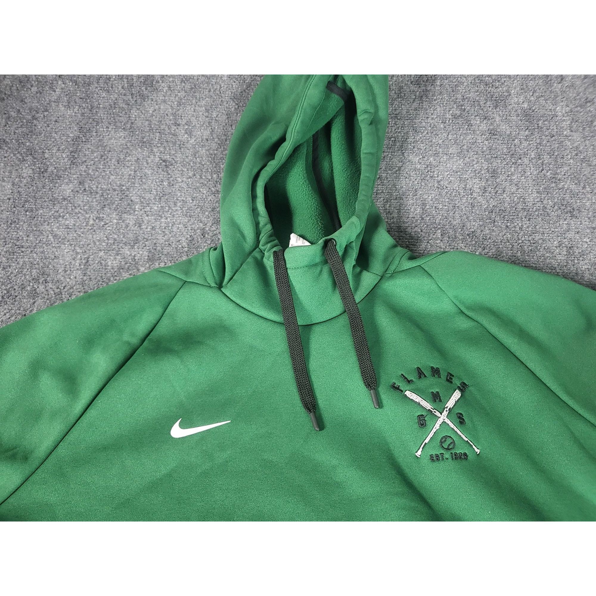 Nike Nike Flames GMS Baseball Hoodie Men Sz XL Green Embroidered Size US XL / EU 56 / 4 - 2 Thumbnail