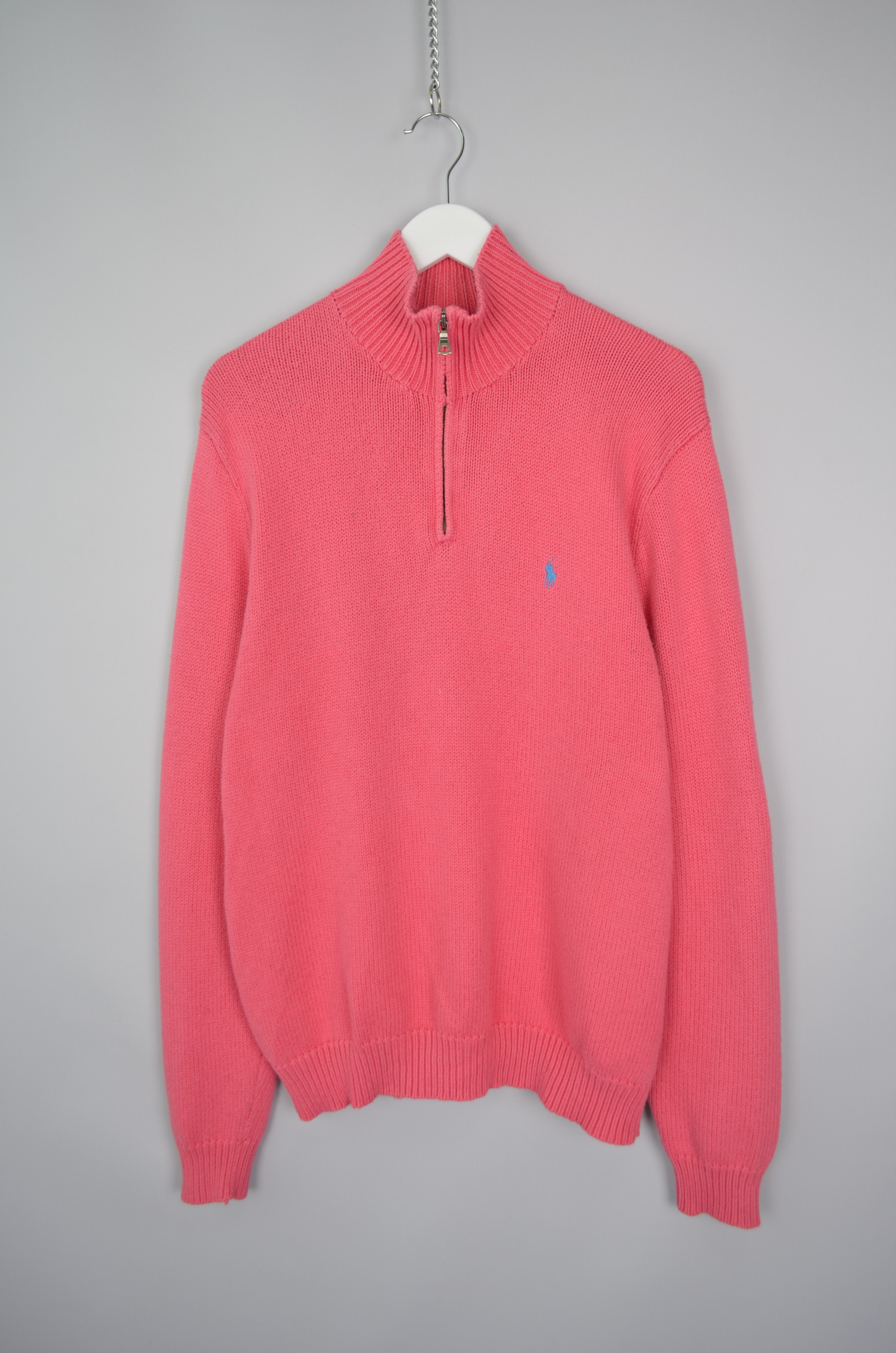 Polo Ralph Lauren × Ralph Lauren × Vintage Polo Ralph Lauren 1/4 Zip Knit Pink Sweater Size L Vintage Size US L / EU 52-54 / 3 - 1 Thumbnail