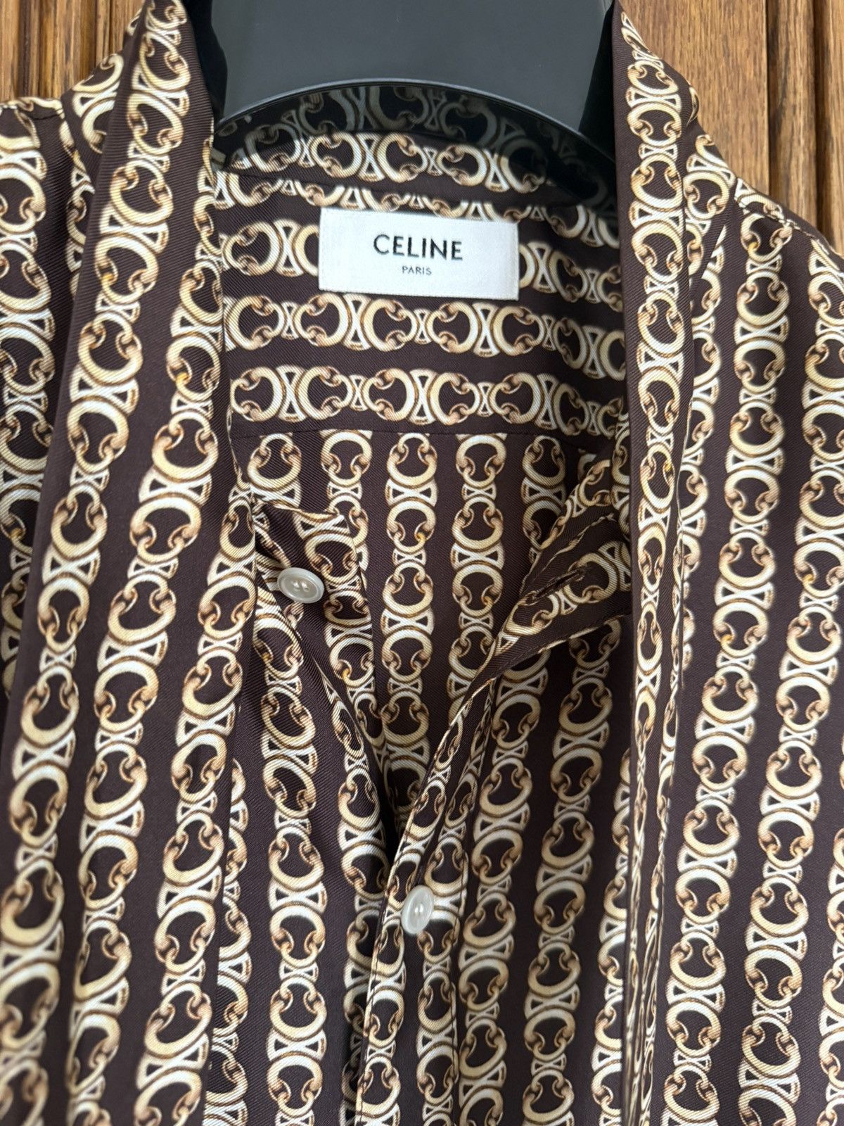 Celine FW24 $1.8k Celine Triomphe silk bow tie shirt Hedi Slimane Size US S / EU 44-46 / 1 - 14 Thumbnail