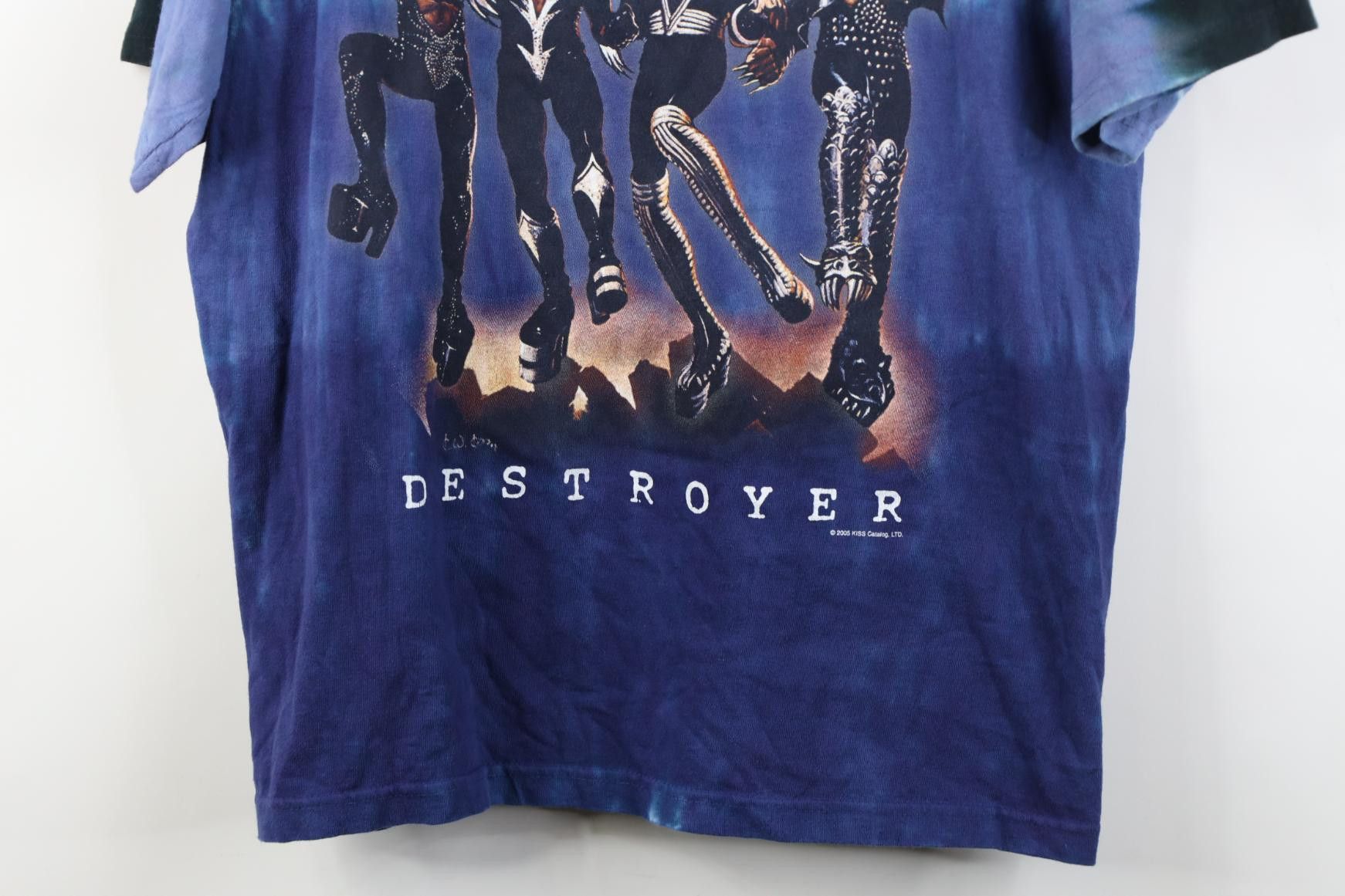 Vintage Vintage Y2K 2005 Tie Dye Destroyer Tour KISS Band T-Shirt Size US M / EU 48-50 / 2 - 3 Thumbnail