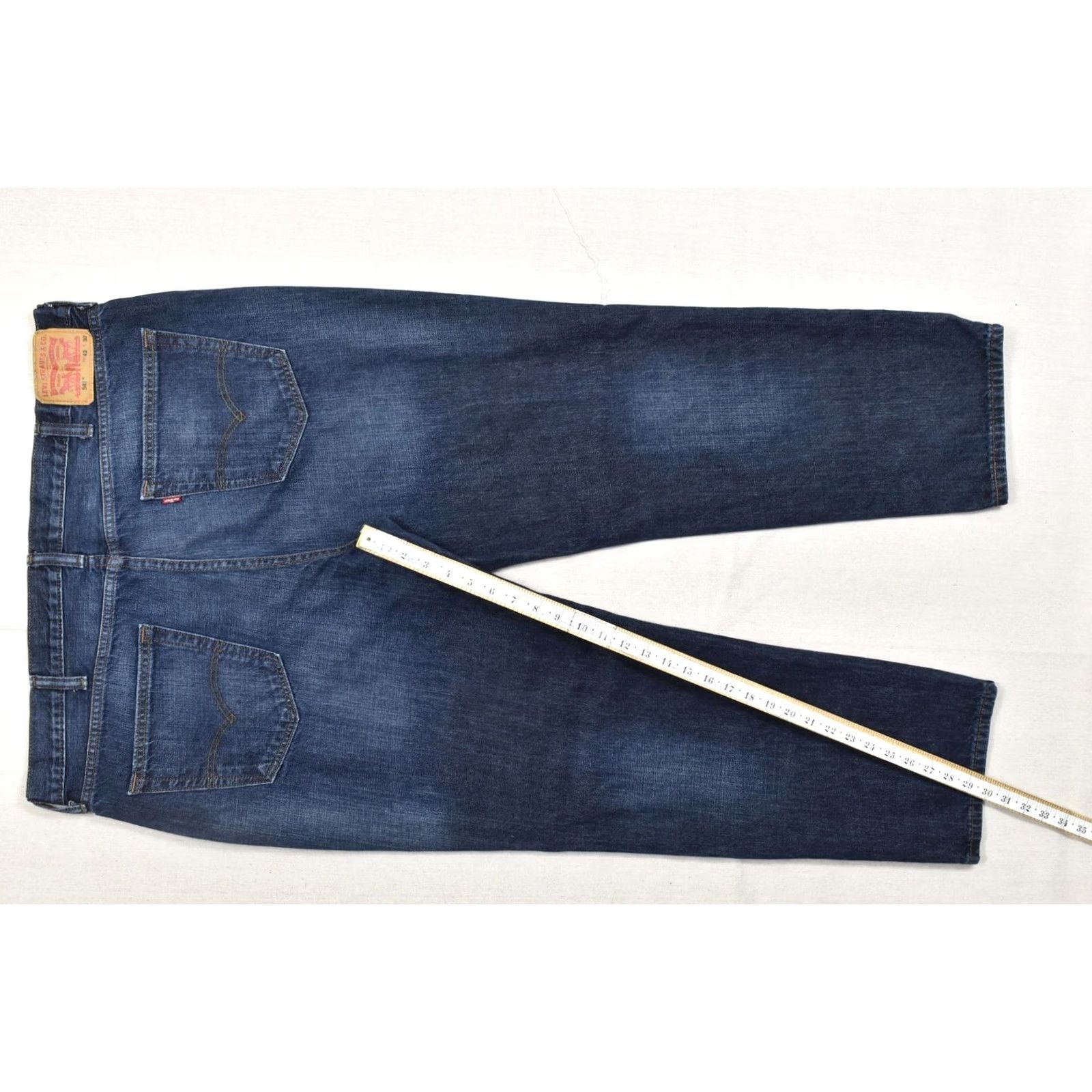Levi's Levi's 541 Athletic Taper Jeans Blue Denim W42 L30 Cotton Blend Stretch 5-Pocket Logo Zip Men Regular Size Size US 42 / EU 58 - 3 Thumbnail