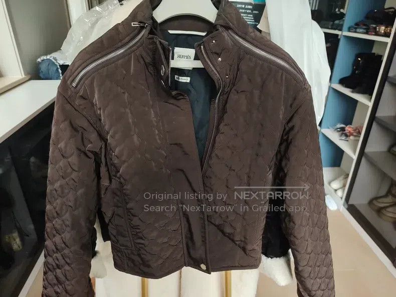 Hermes Hermes Caramel Quilted Jacket Size 4XL / US 24-26 - 1 Thumbnail