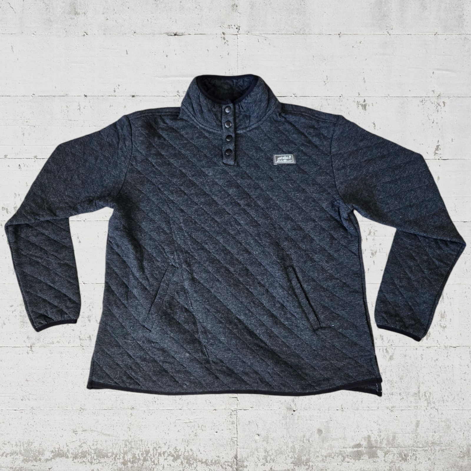 Eddie Bauer Eddie Bauer Grey Quilted Pullover Jacket Size Medium Size M / US 6-8 / IT 42-44 - 2 Thumbnail