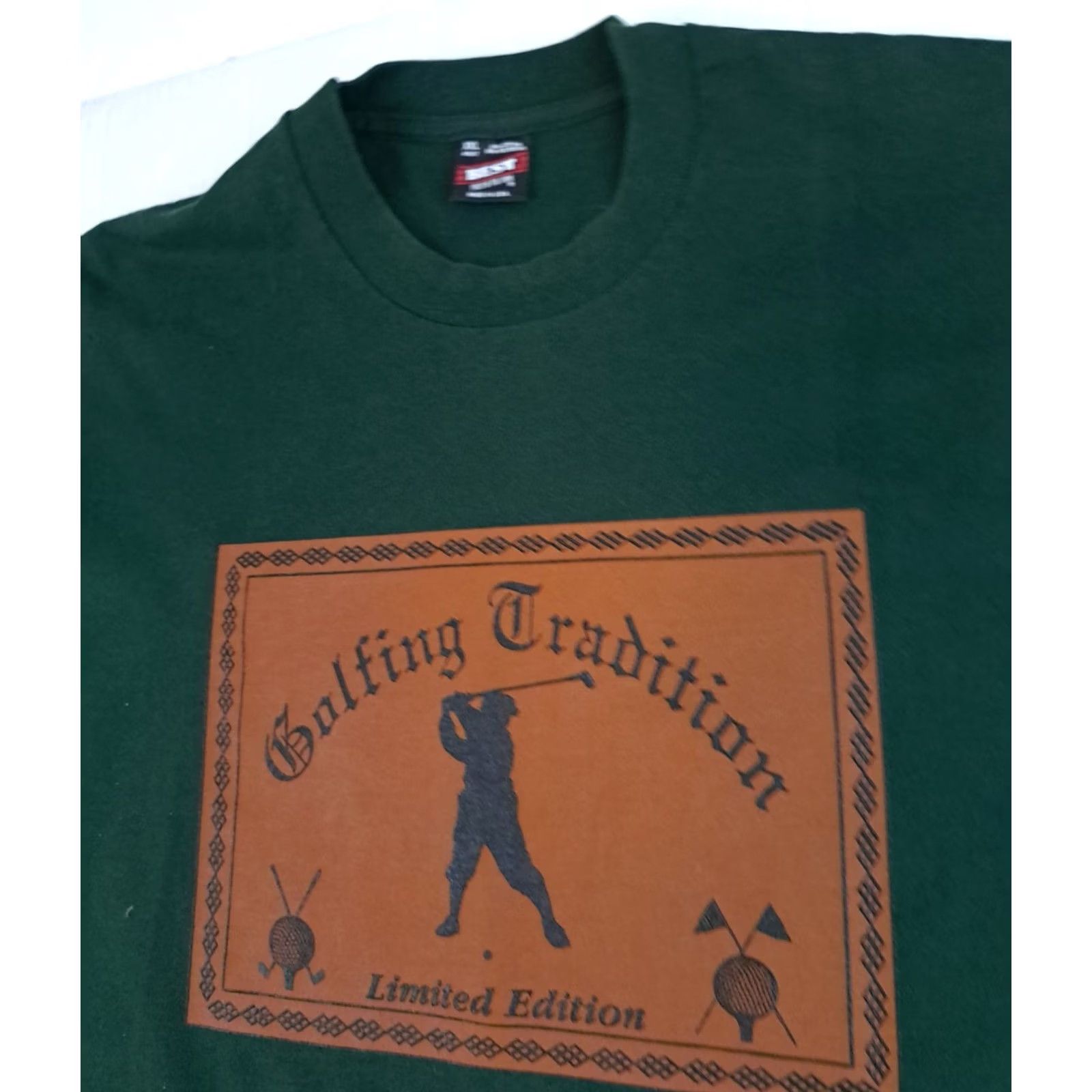 Fruit Of The Loom VINTAGE Fruit of the Loom T-Shirt Golf Printed USA Made Green 2XL Short Sleeve Crew Neck Unisex Adults Size US XXL / EU 58 / 5 - 2 Thumbnail