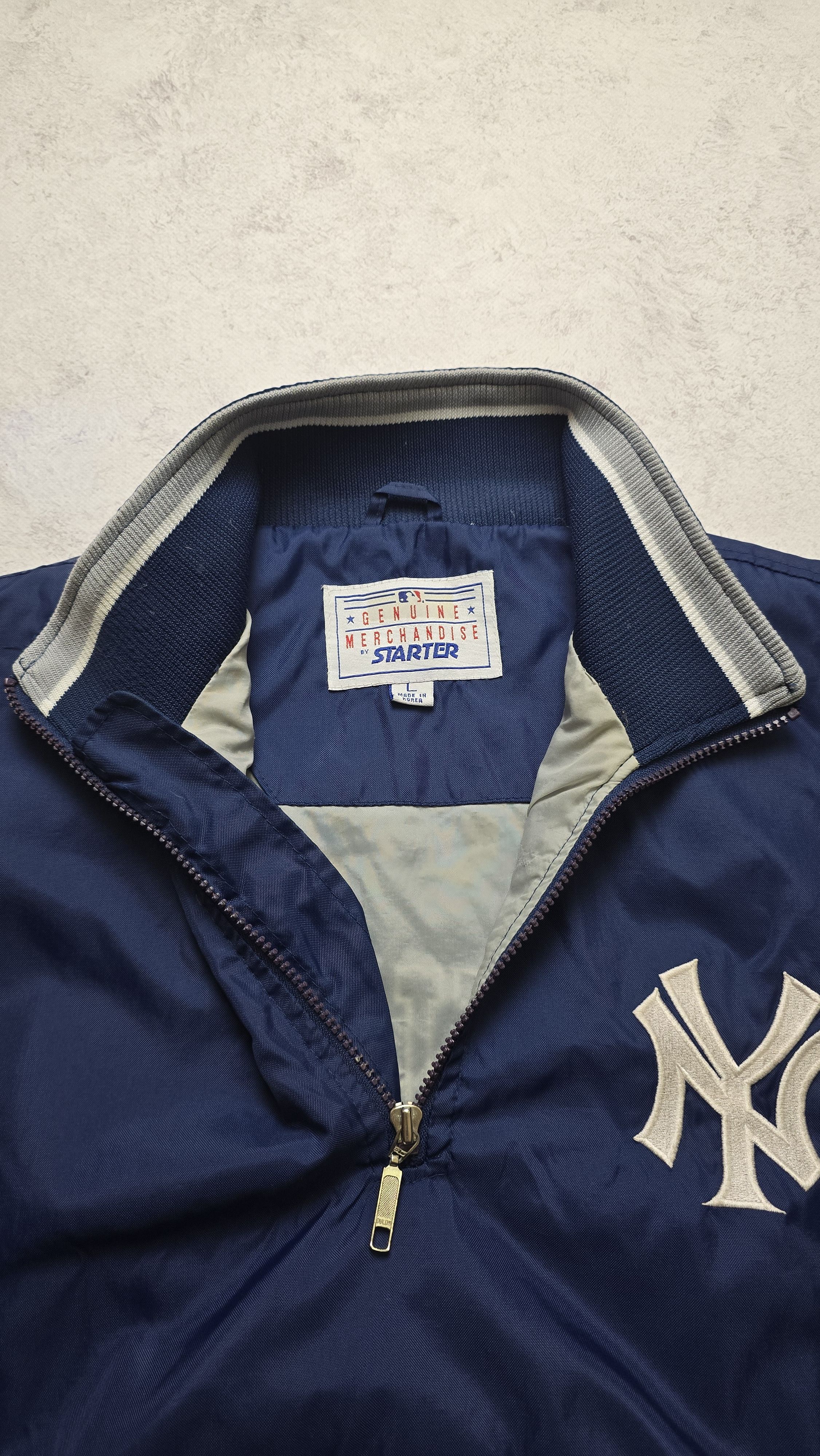 Starter Vintage Starter New York Yankees MLB 1/4 Zip Pullover Jacket Size US L / EU 52-54 / 3 - 13 Thumbnail