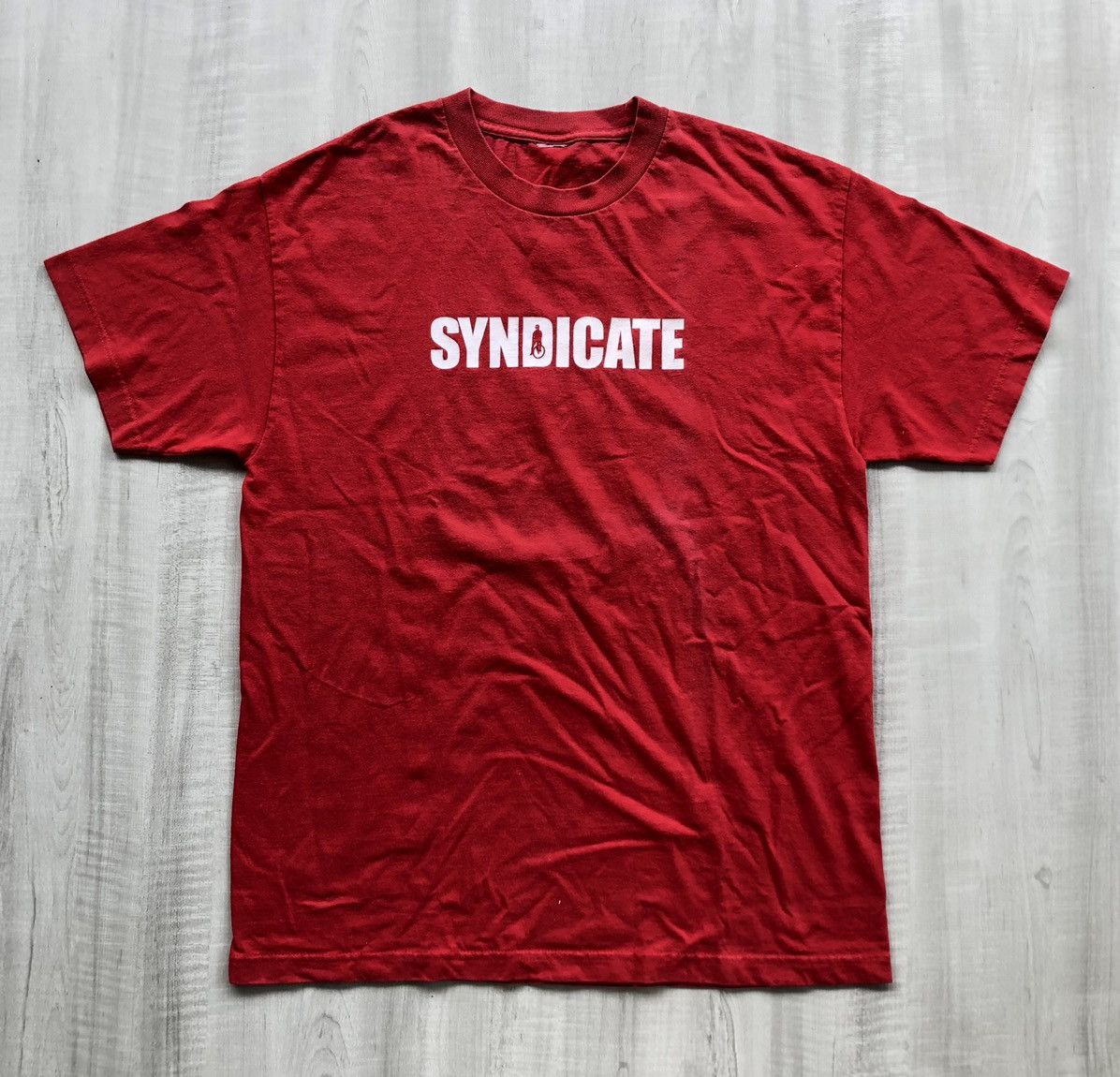 image of Band Tees x Rhythm Vintage Syndicate Rythim Hip Hop Tshirt in Red, Men's (Size Large)