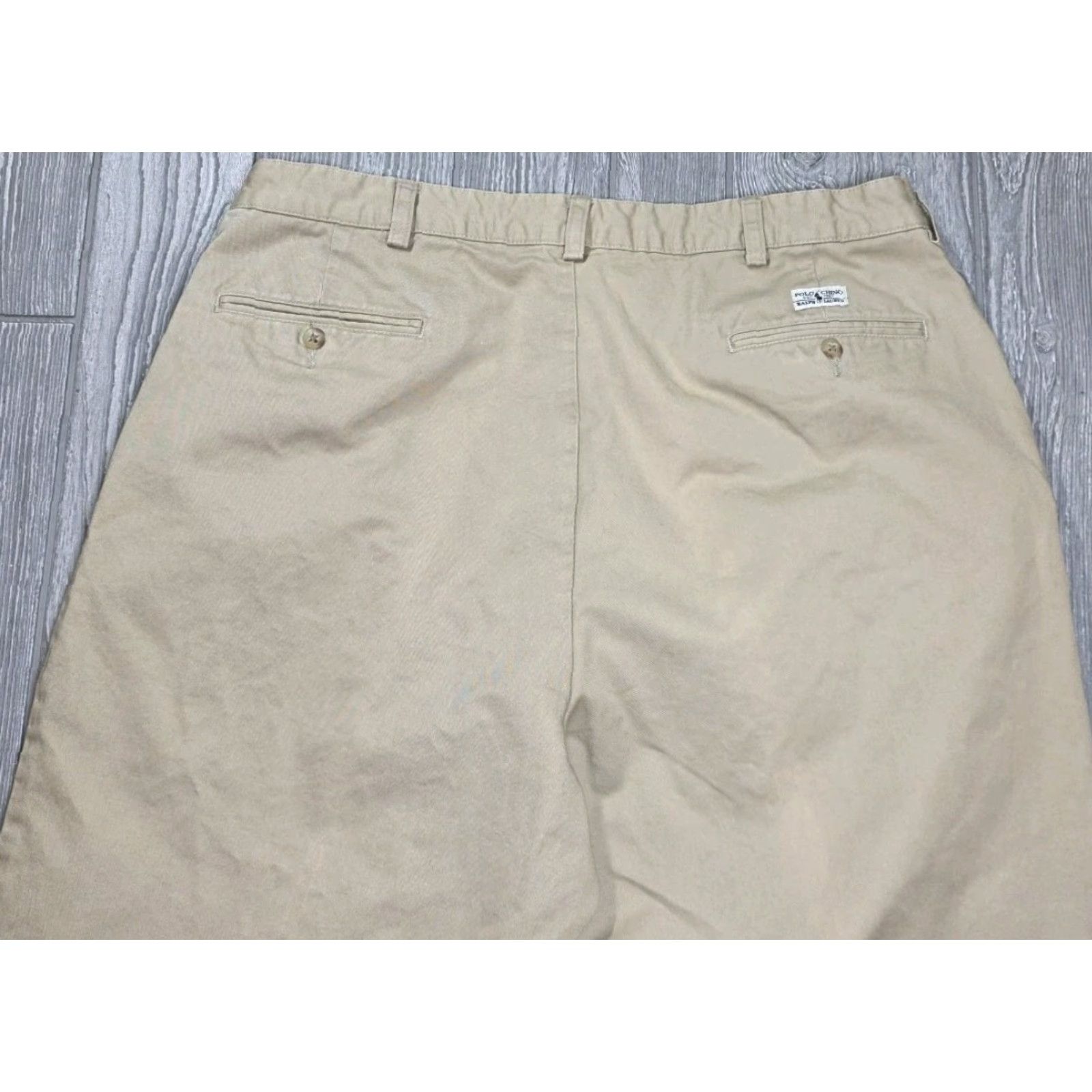 Polo Ralph Lauren VINTAGE Polo Ralph Lauren Mens Pleated Beige Hammond Chino 38x34 actual 36x31 Polo Ralph Lauren Andrew Chino Pant 90s Grunge Preppy Officer Men's Size US M / EU 48-50 / 2 - 4 Thumbnail