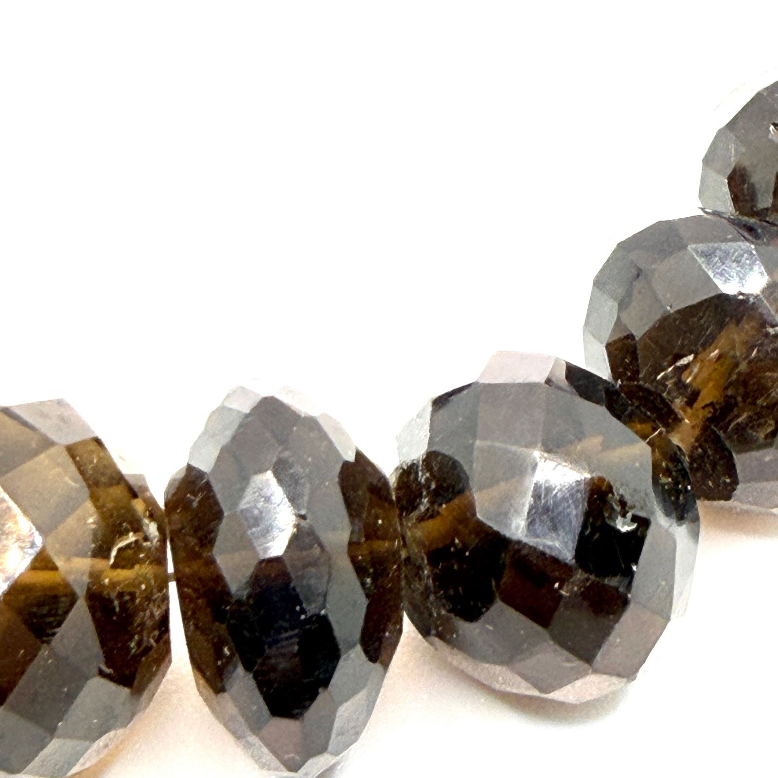 Handmade Vintage 90s Faceted Smoky Quartz Massive Statement Necklace Size ONE SIZE - 4 Thumbnail