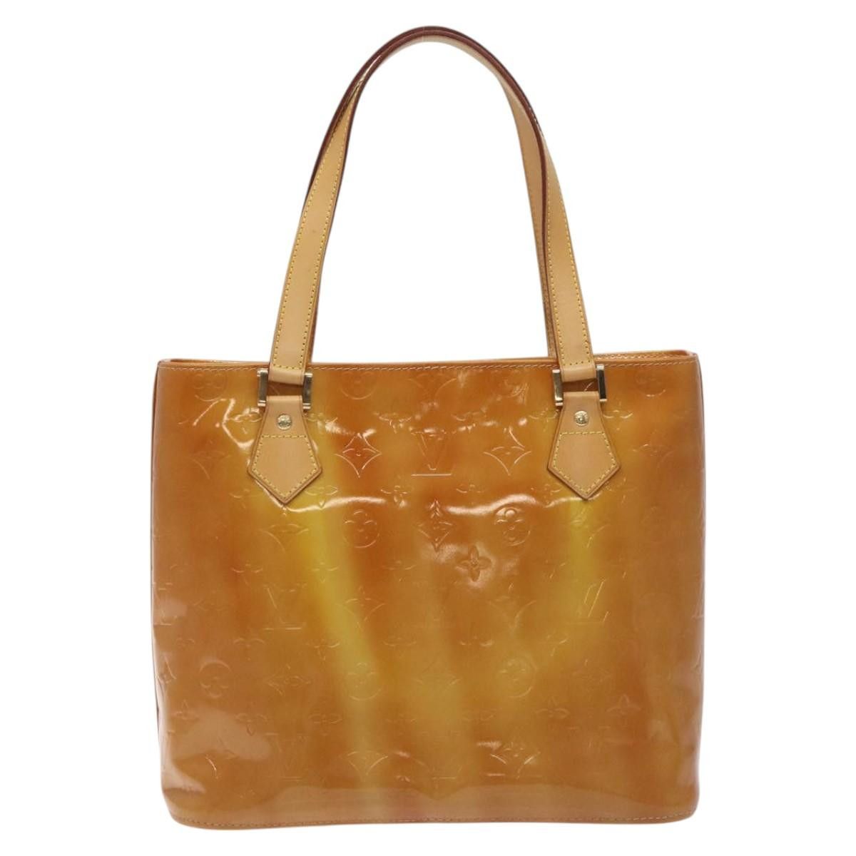 Louis Vuitton LOUIS VUITTON Monogram Vernis Houston Hand Bag Beige M91004 Size ONE SIZE - 3 Thumbnail