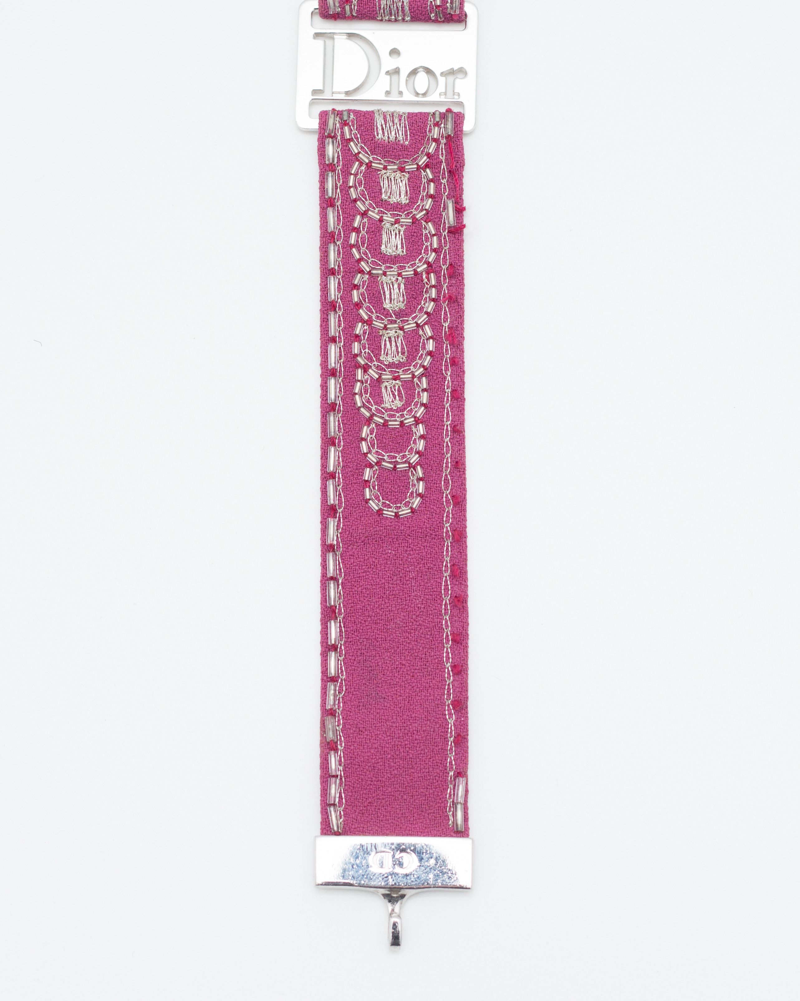 Dior Galliano Era Vintage Embroidered Logo Choker Rare Y2K Size ONE SIZE - 5 Thumbnail