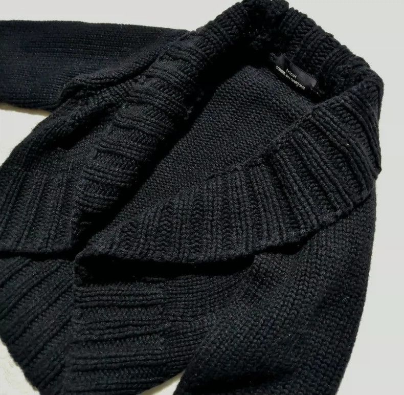 Comme des Garcons Comme Des Garcons Black down knit cardigan Size S / US 4 / IT 40 - 2 Thumbnail