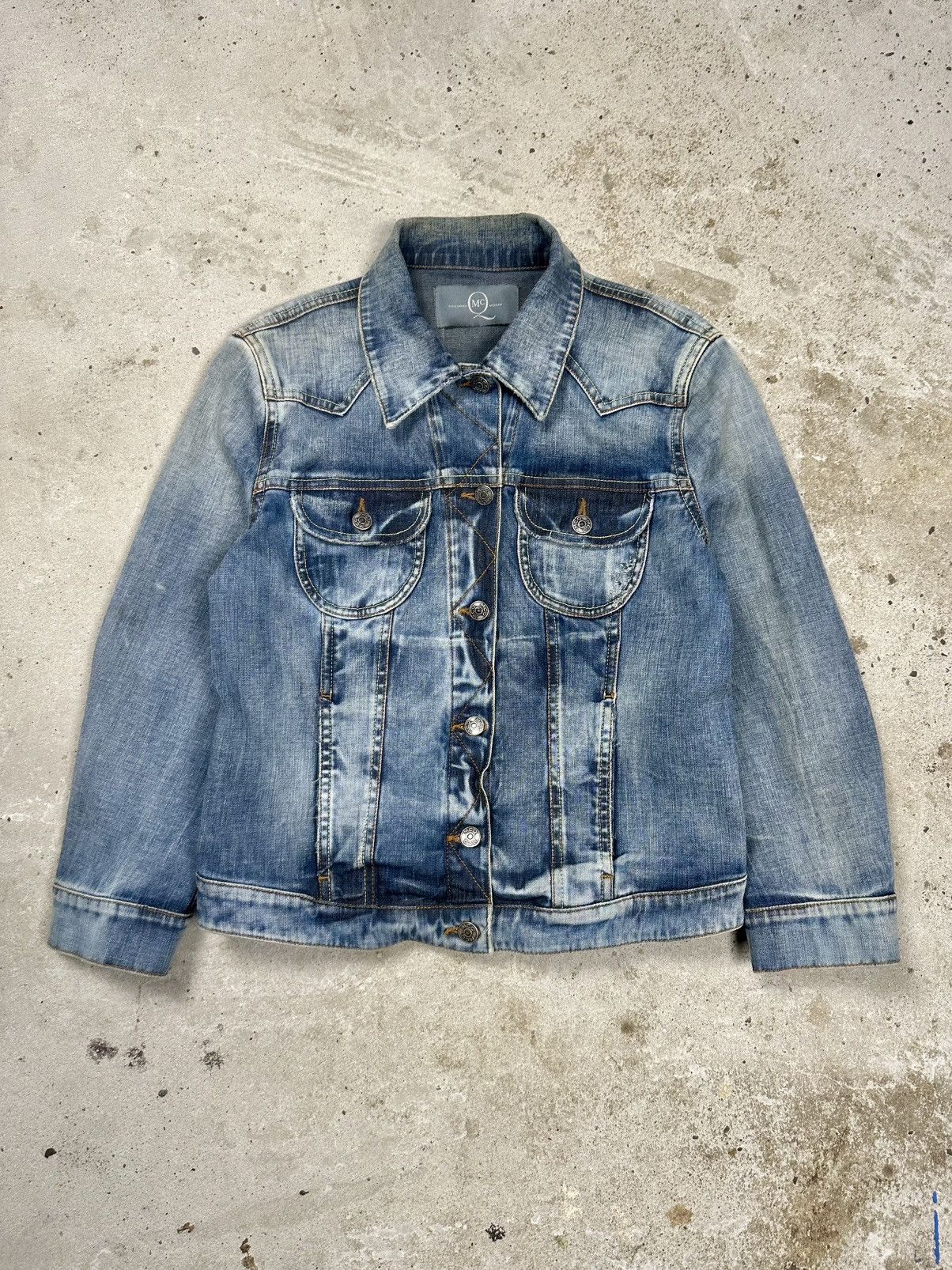 Alexander McQueen Alexander McQueen Blue Denim Skull Wings Jeans Stone Wash Size L / US 10 / IT 46 - 2 Thumbnail