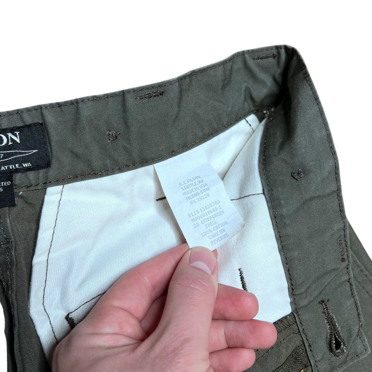 Filson × Vintage Filson CC Seattle USA Grey Green Dry Shelter Cloth Pants Size US 28 / EU 44 - 5 Thumbnail