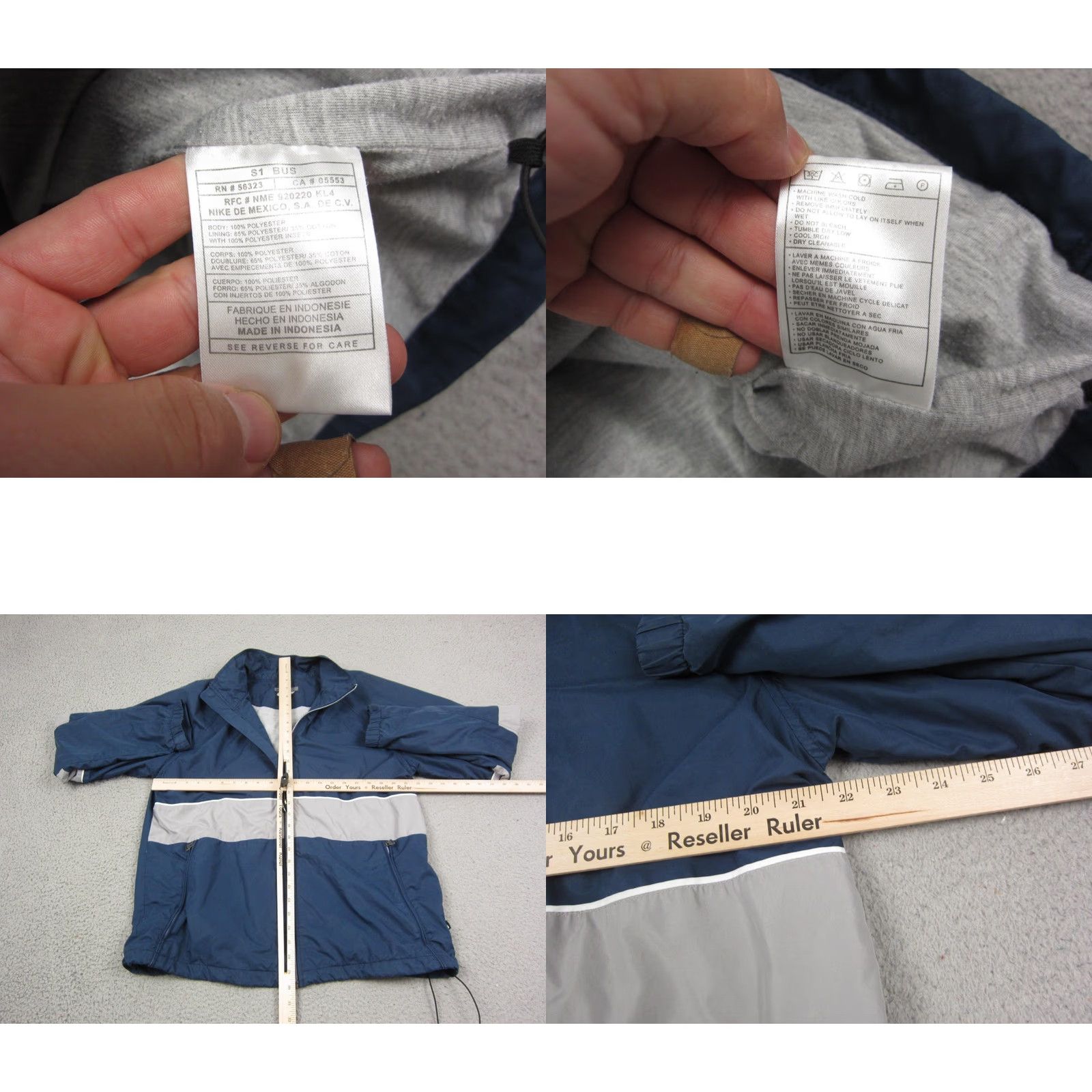 Nike Nike Jacket Mens M Blue Windbreaker Full Zip Athletic 90s Vintage Style Windbreaker JS SKU Size US M / EU 48-50 / 2 - 8 Thumbnail