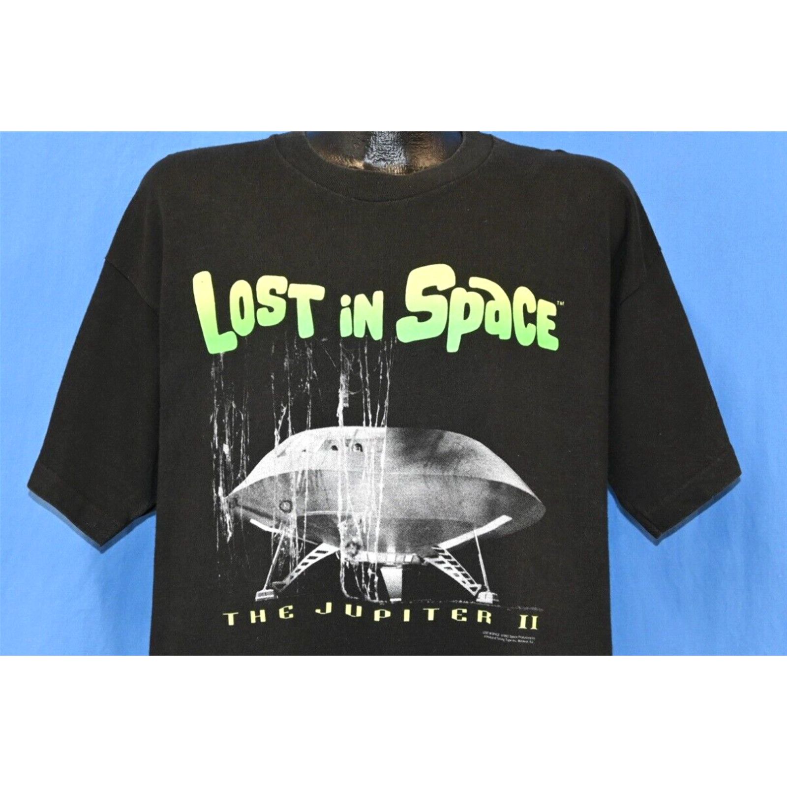 image of Fruit Of The Loom Vintage 90's Jupiter Ii 2 Lost In Space Sci Fi 1992 Tv Movie Spaceship T-Shirt XL