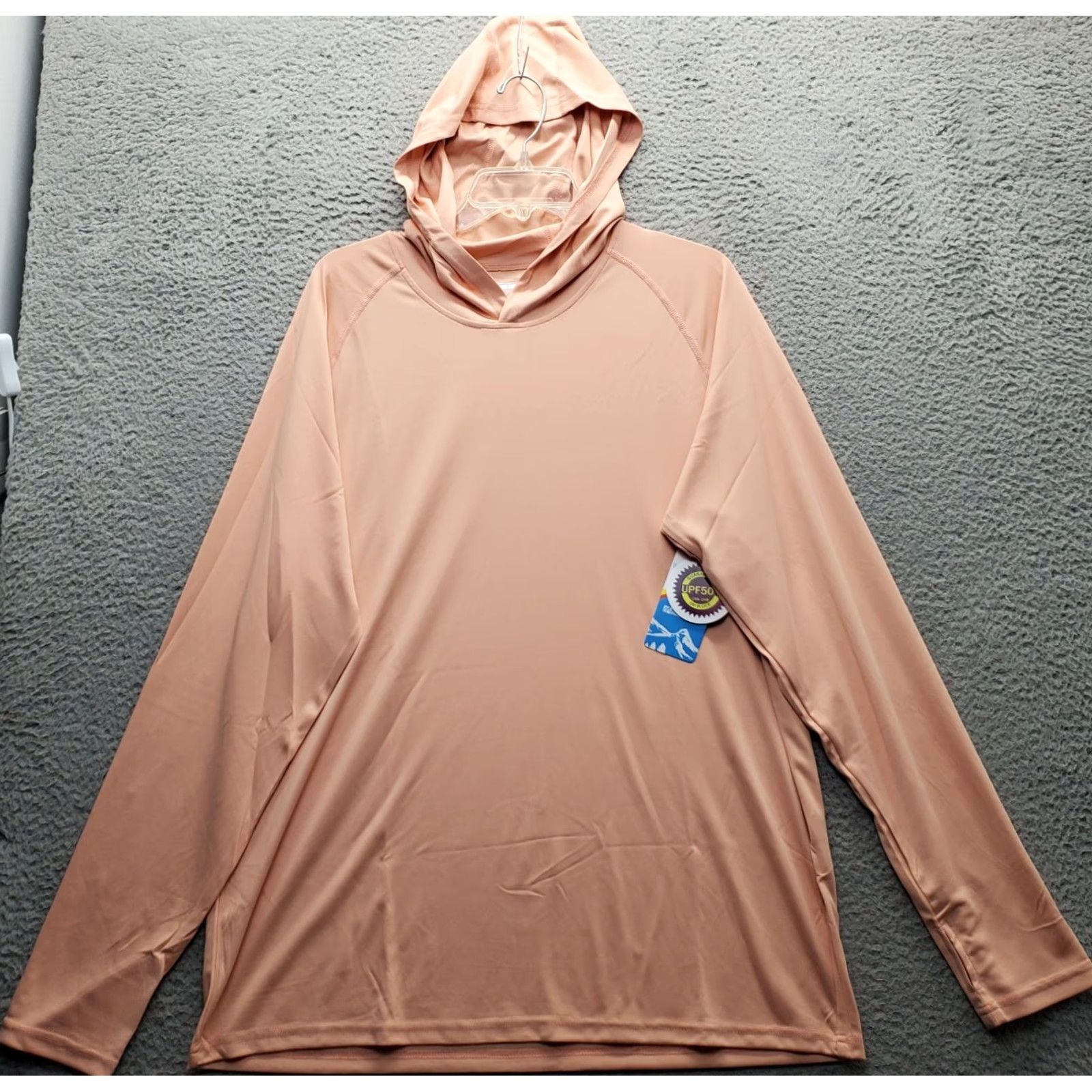 Vintage Magcomsen Mens XL Salmon Golf Hoodie Pullover Hooded with Thumb Hole Sleeve Stretch UPF 50+ Pullover, Regular Fit, 100% Polyester, Long Sleeve, NWT Size US XL / EU 56 / 4 - 2 Thumbnail