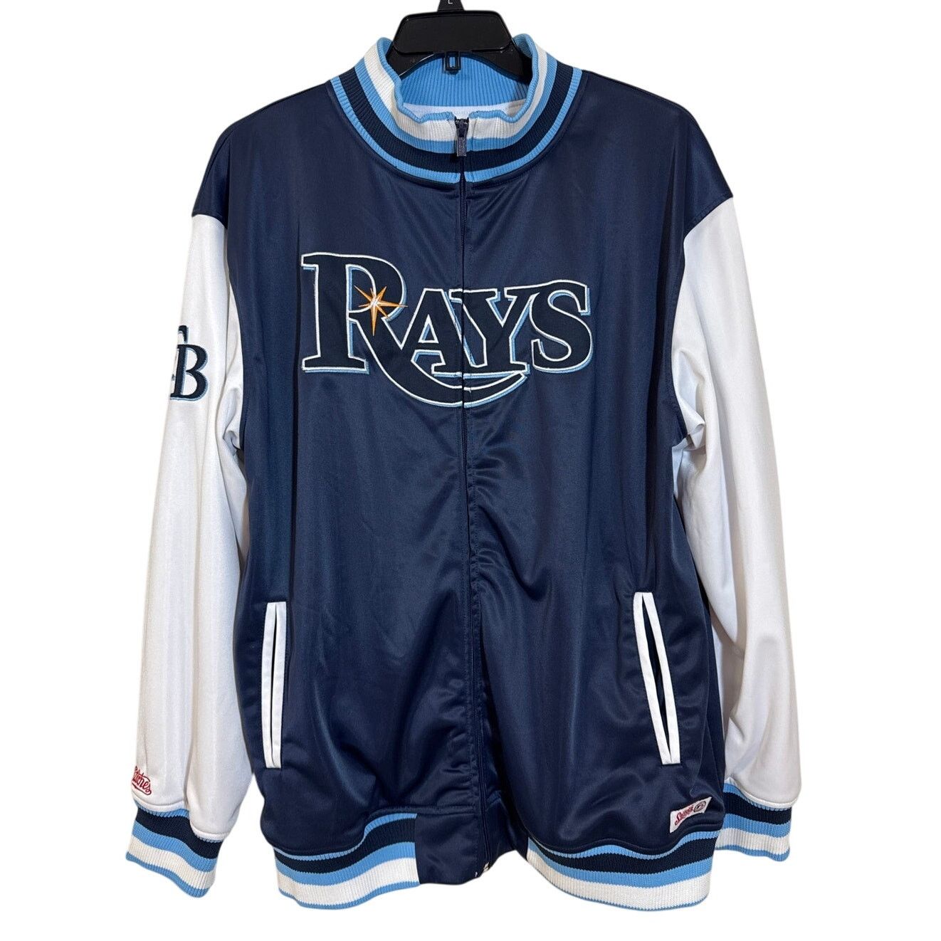 Unknown London Stitches Athletic Gear Large Tampa Bay Rays, Zip Up Jacket Size US L / EU 52-54 / 3 - 1 Thumbnail