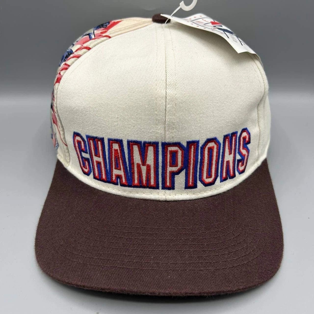 Drew Pearson MLB Champions Hat Men White Brown Snap Back Cap Cotton New Size ONE SIZE - 1 Thumbnail