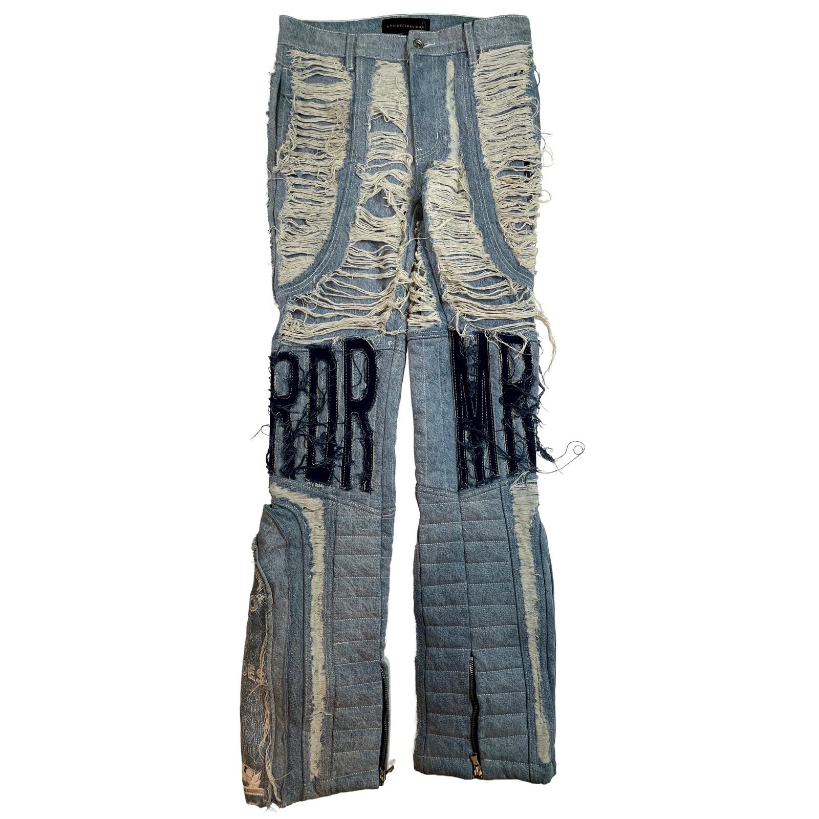 Who Decides War WDW Moto Denim Ligth Wash Jeans Size US 30 / EU 46 - 1 Thumbnail