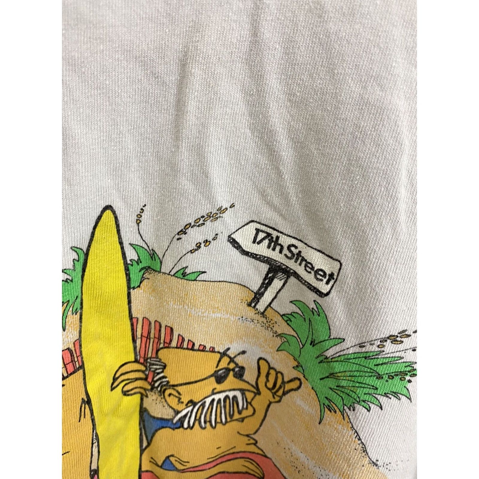 Olive VTG 90s 17th Street Surf Shop Live To Surf Single Stitch Pocket T-Shirt XL Shirt Mens Light Gray Size US XL / EU 56 / 4 - 5 Thumbnail