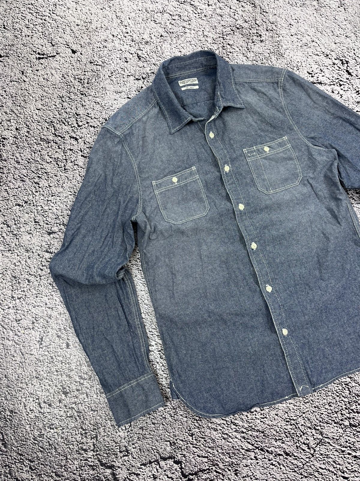 Allsaints Vintage Y2K Allsaints Denim Shirt Streetwear size S Size US S / EU 44-46 / 1 - 3 Thumbnail