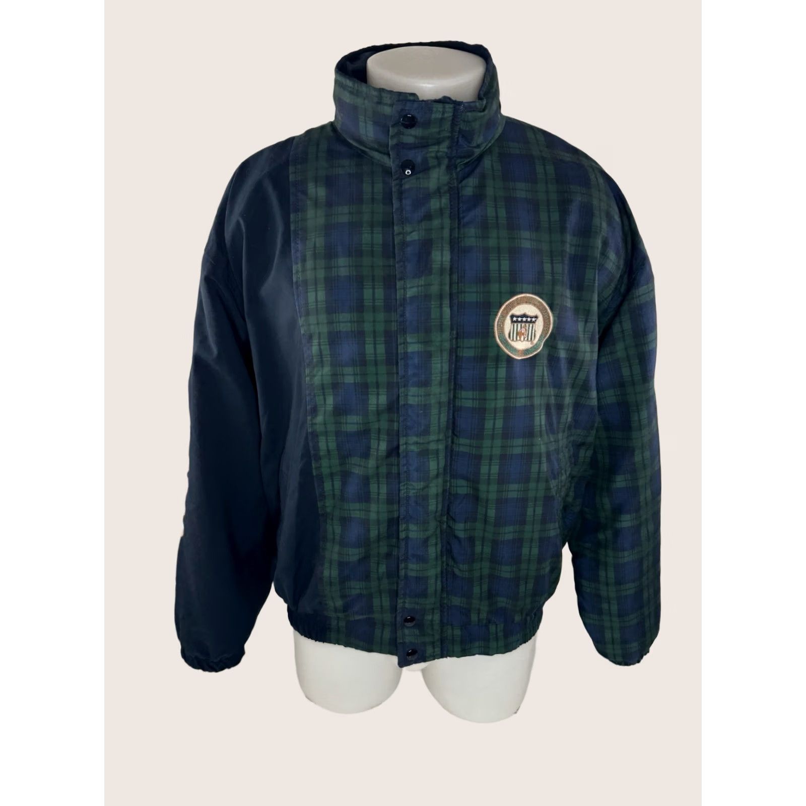 Vintage Schneiders Oversized L Jacket Men QUARTER HORSE CONGRESS Ohio 99 Official Embroidered Horse Equestrian Blue / Green Size US L / EU 52-54 / 3 - 1 Thumbnail