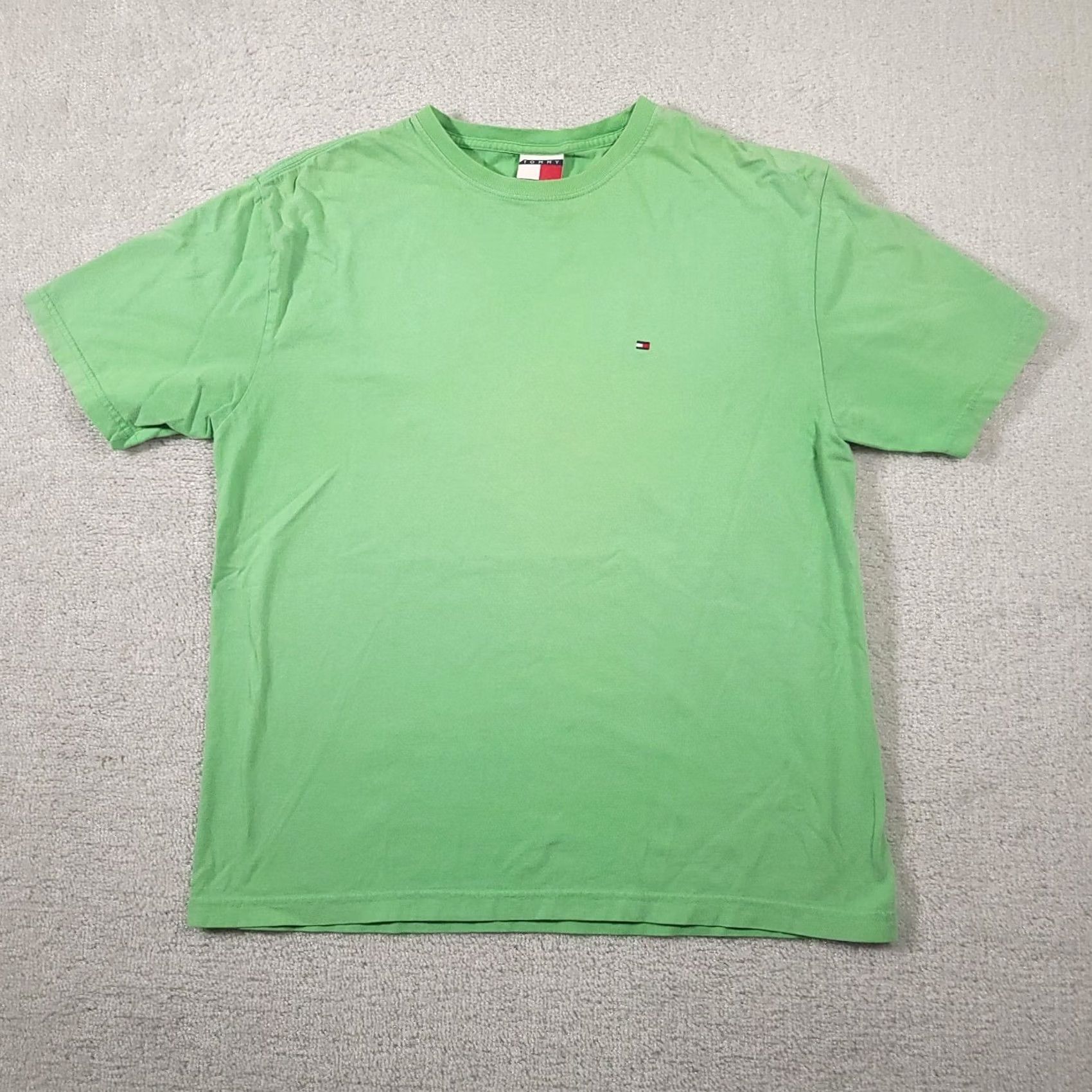 Tommy Hilfiger Tommy Hilfiger Shirt Mens Large Green Short Sleeve Embroidered Logo Casual Size US L / EU 52-54 / 3 - 2 Thumbnail
