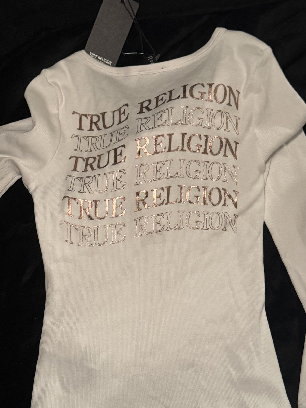 True Religion Y2K True Religion White Ribbed Henley Top Size S Size S / US 4 / IT 40 - 11 Thumbnail