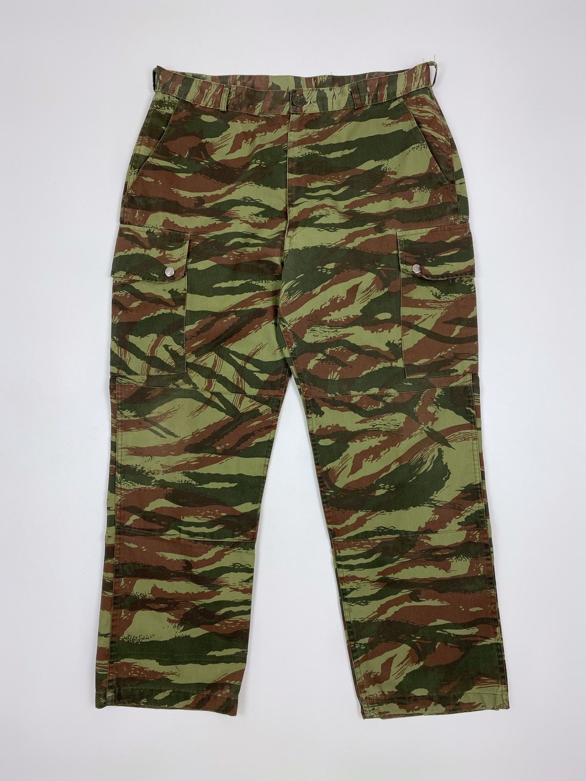 Vintage 1990’s Vintage Greek Army HBT Lizard Camo Cargo Pants Size US 34 / EU 50 - 3 Thumbnail