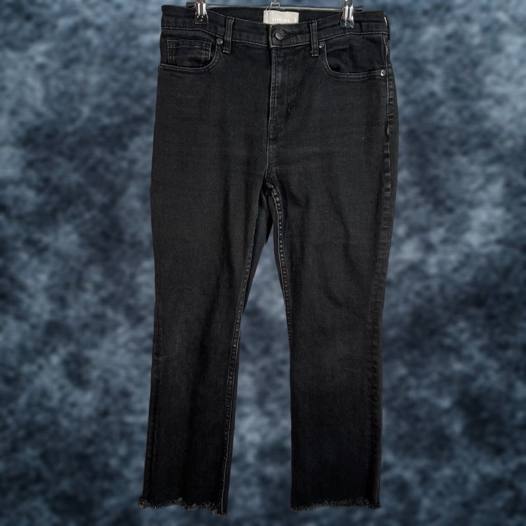Everlane Everlane Jeans Straight Fit 29 Regular Black Dark Wash Cotton Blend Women Size 29" - 1 Thumbnail