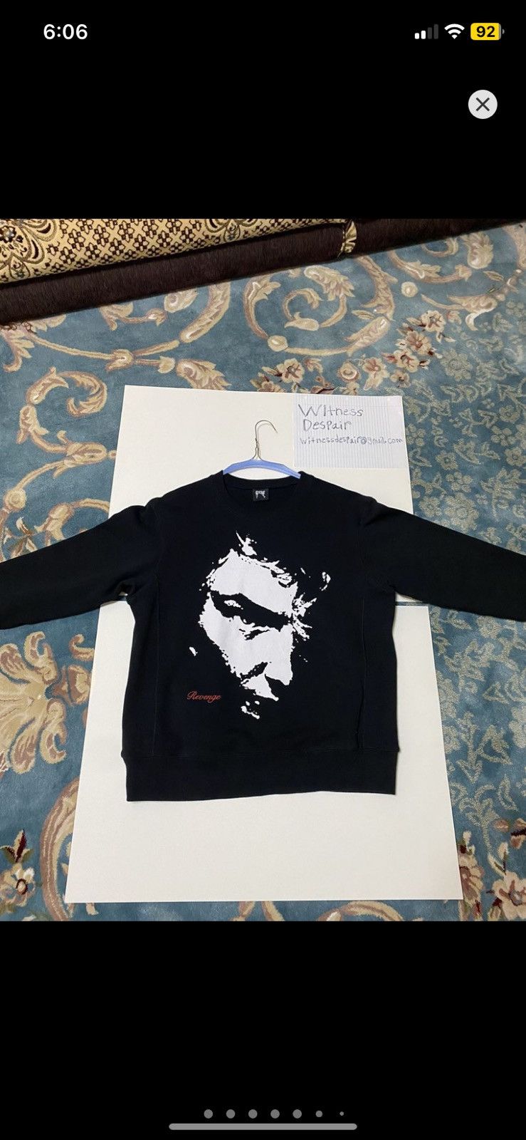 Revenge REVENGE FACE BLACK CREWNECK Size US L / EU 52-54 / 3 - 1 Thumbnail
