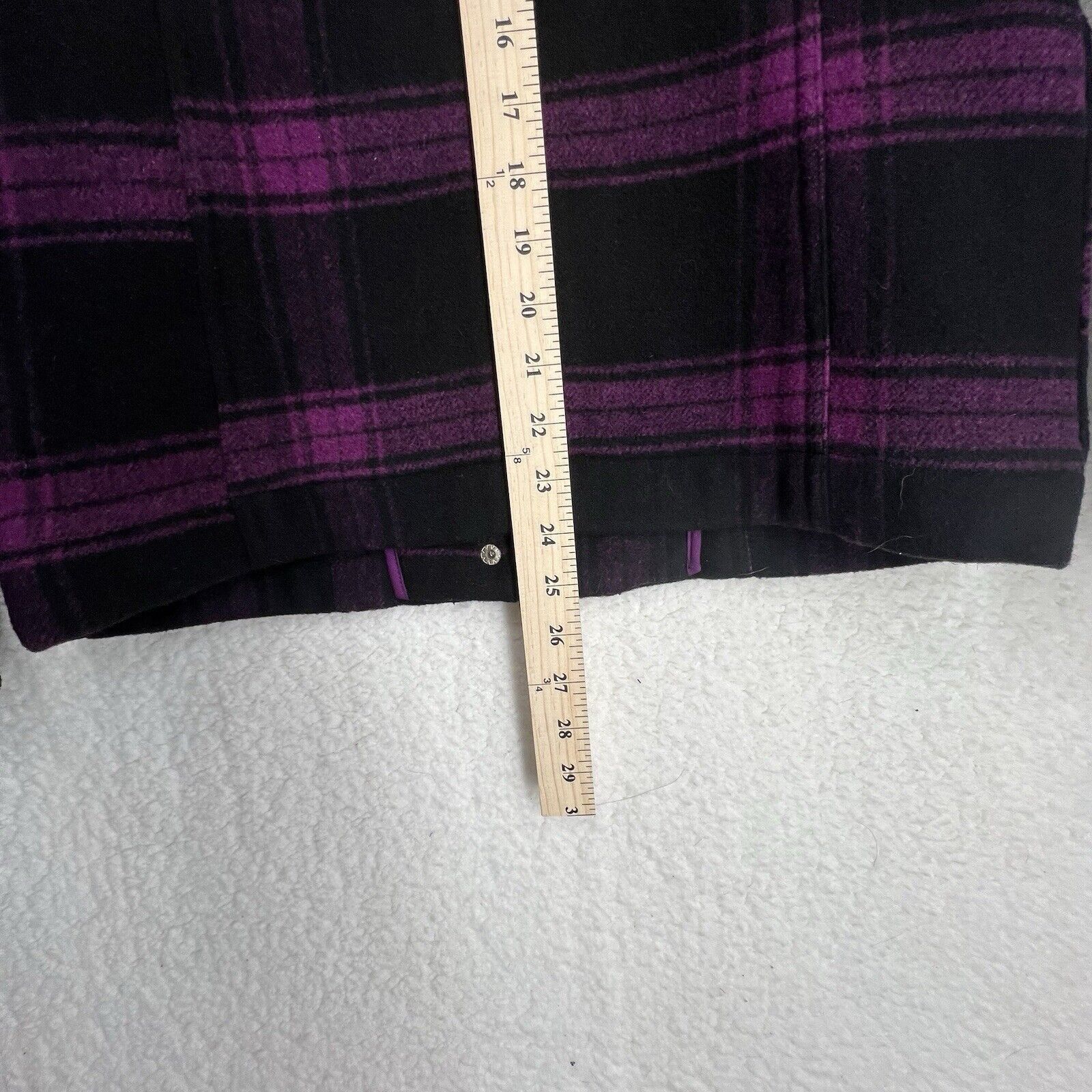 Aeropostale Aeropostale Eighty Seven Black & Purple Plaid Jacket Size S Size XS / US 0-2 / IT 36-38 - 9 Thumbnail
