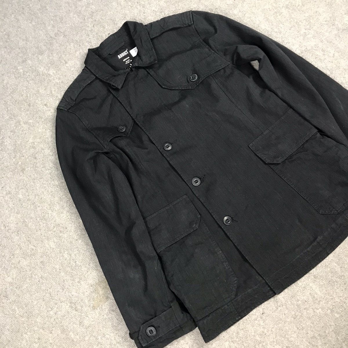 ADDICT ADDICT BLACK PUNK JAPAN STYLE MILITARY JACKET Size US M / EU 48-50 / 2 - 5 Thumbnail