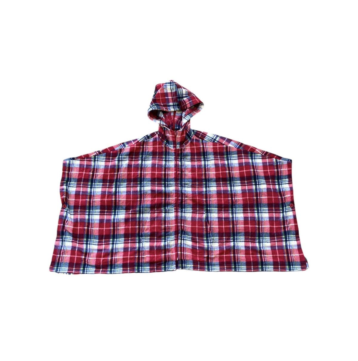 Japanese Brand × Other × Uniqlo Uniqlo Poncho Cape Cloak Flannel Red sz F Size US L / EU 52-54 / 3 - 1 Thumbnail