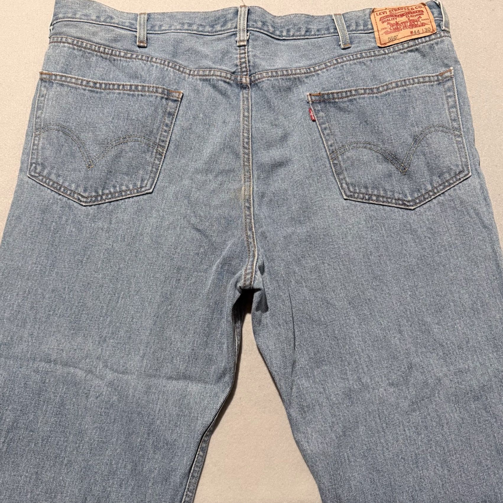 Levi's Levi’s 550 Jeans Men Blue Denim Straight Relaxed Fit Classic Zip Fly - 44x30 Size US 44 / EU 60 - 4 Thumbnail