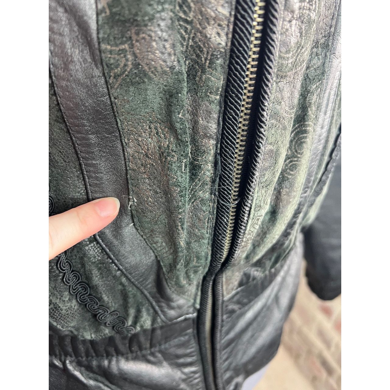 Other badlands leather jacket geometric dolman sleeve 1990s black Size US M / EU 48-50 / 2 - 5 Thumbnail
