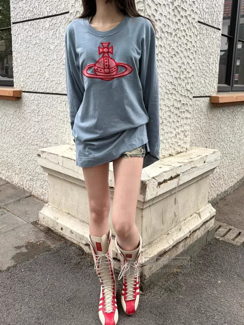 Vivienne Westwood Vivienne Westwood Red Label Orb Big Saturn Logo Dusty Blue Size M / US 6-8 / IT 42-44 - 1 Thumbnail